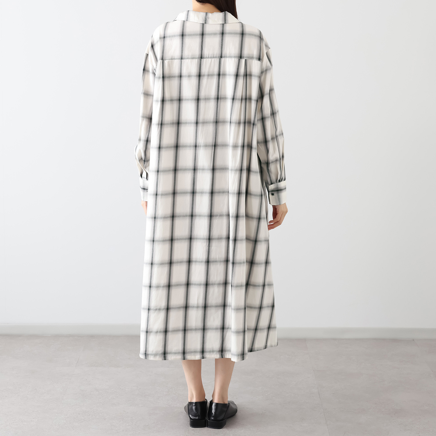 エムエムオー オンブレチェック シャツワンピース