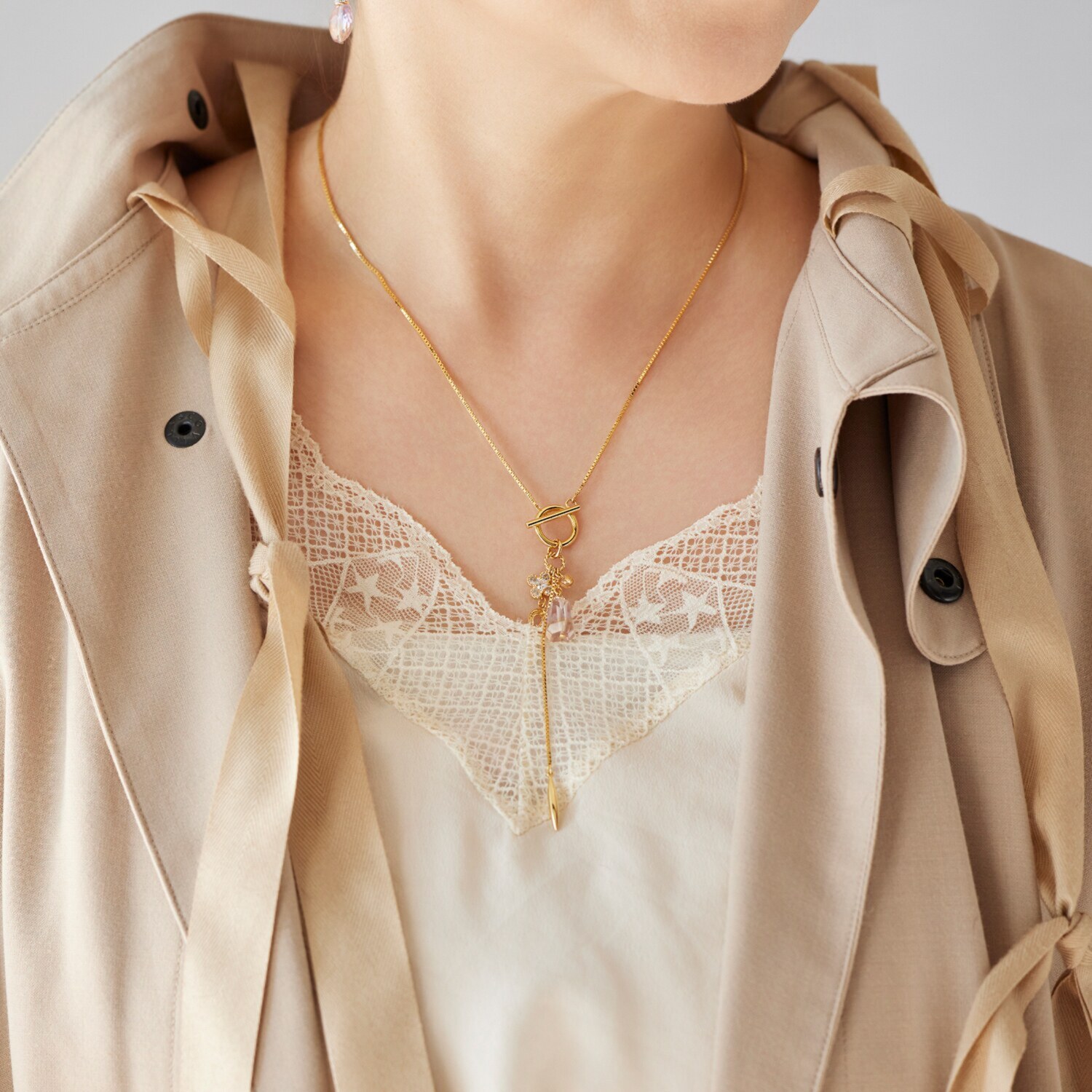 シマ・リリアーナ ジェムストーン Ｙ字ネックレス