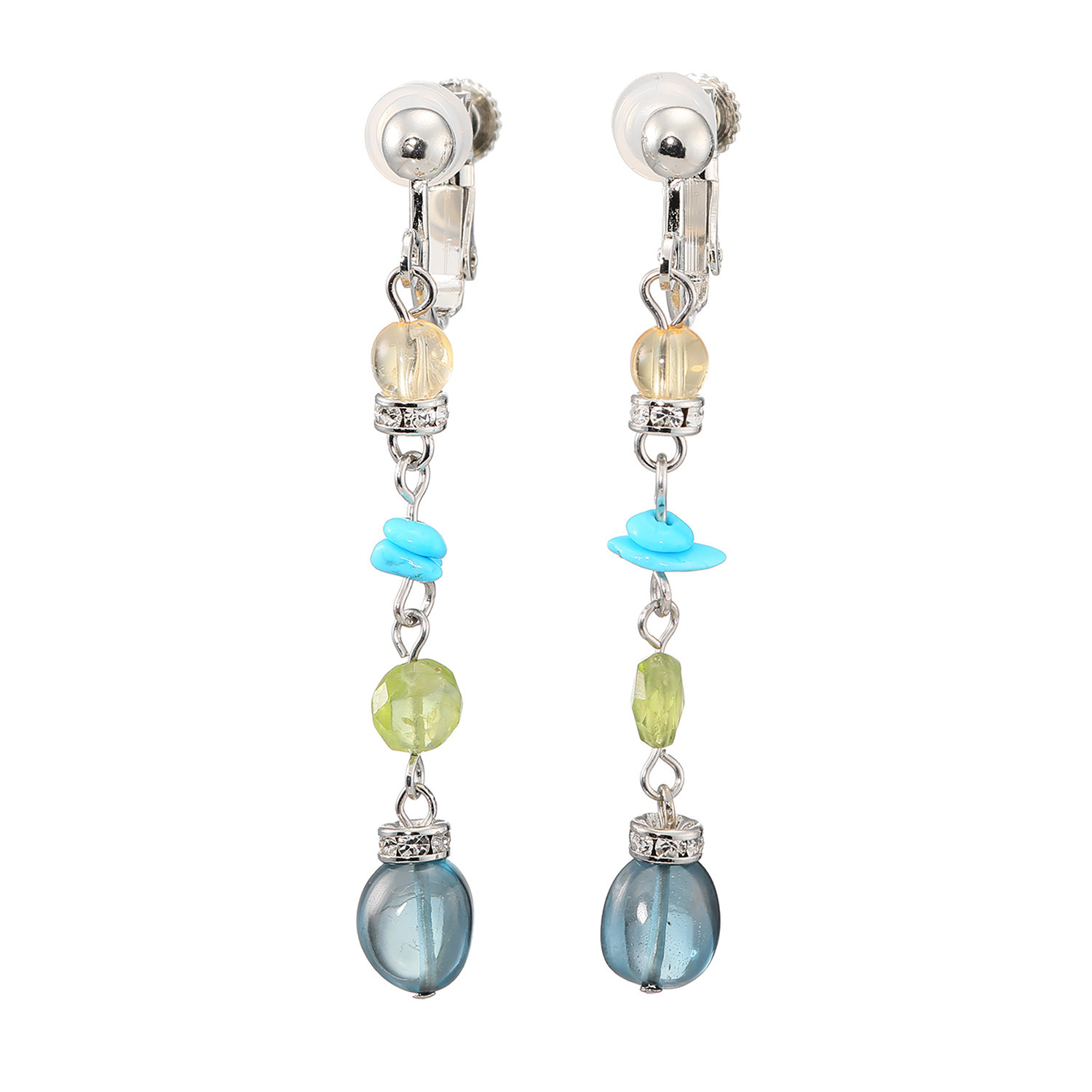 シマ・リリアーナ ジェムストーン ロング イヤリング／ピアス