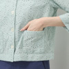 モカサン　ジュンコシマダ 綿レース ペイズリー柄 丸襟ジャケット