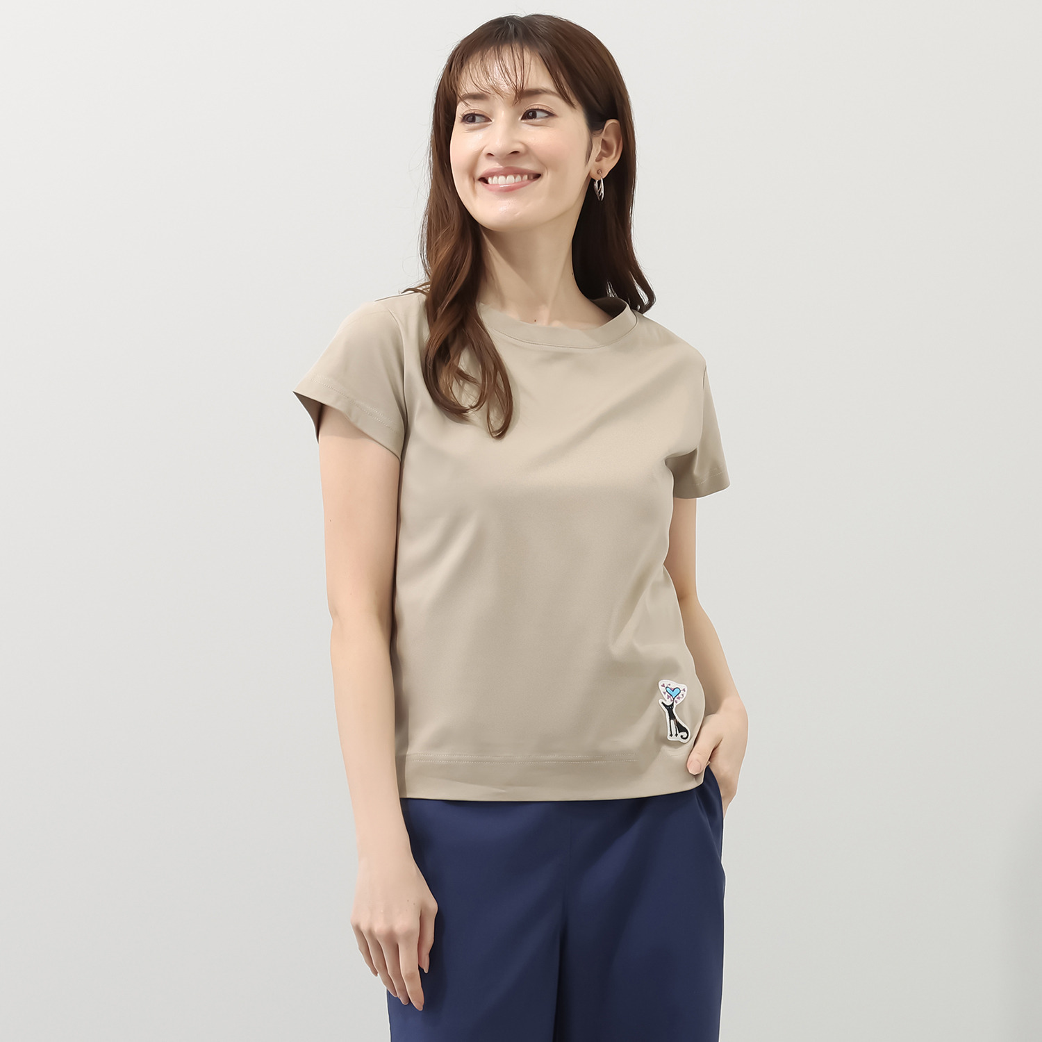 モカサン　ジュンコシマダ 接触冷感 ワンポイントＴシャツ
