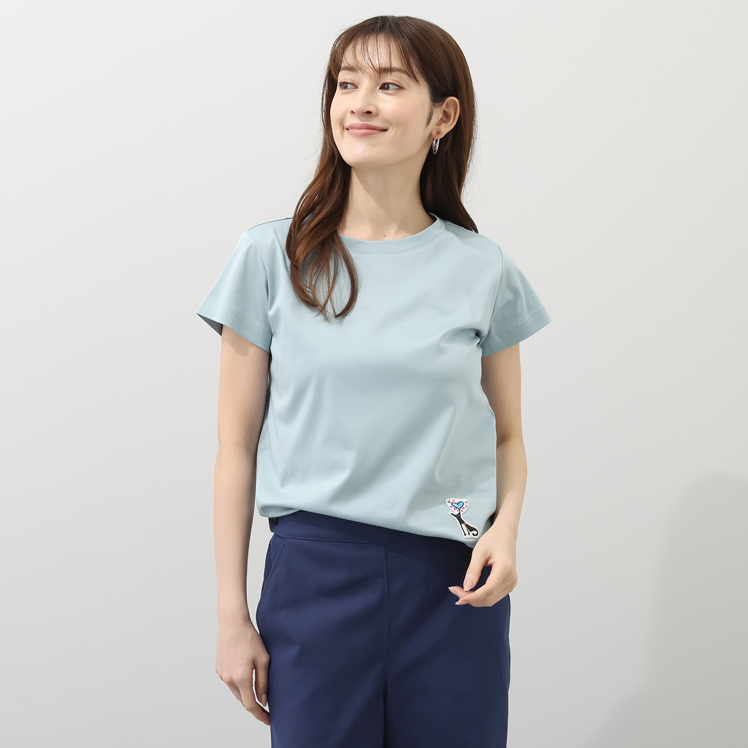 モカサン　ジュンコシマダ 接触冷感 ワンポイントＴシャツ