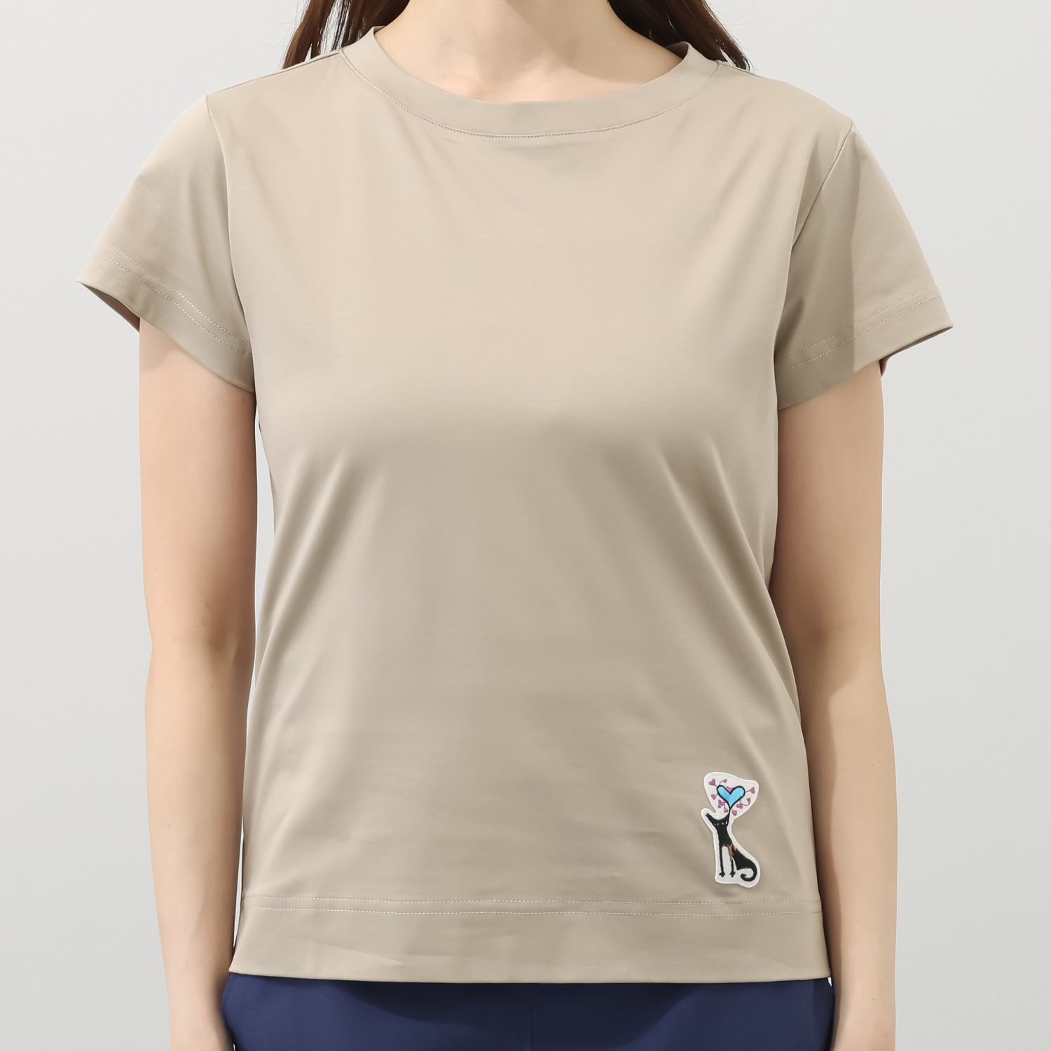 モカサン　ジュンコシマダ 接触冷感 ワンポイントＴシャツ