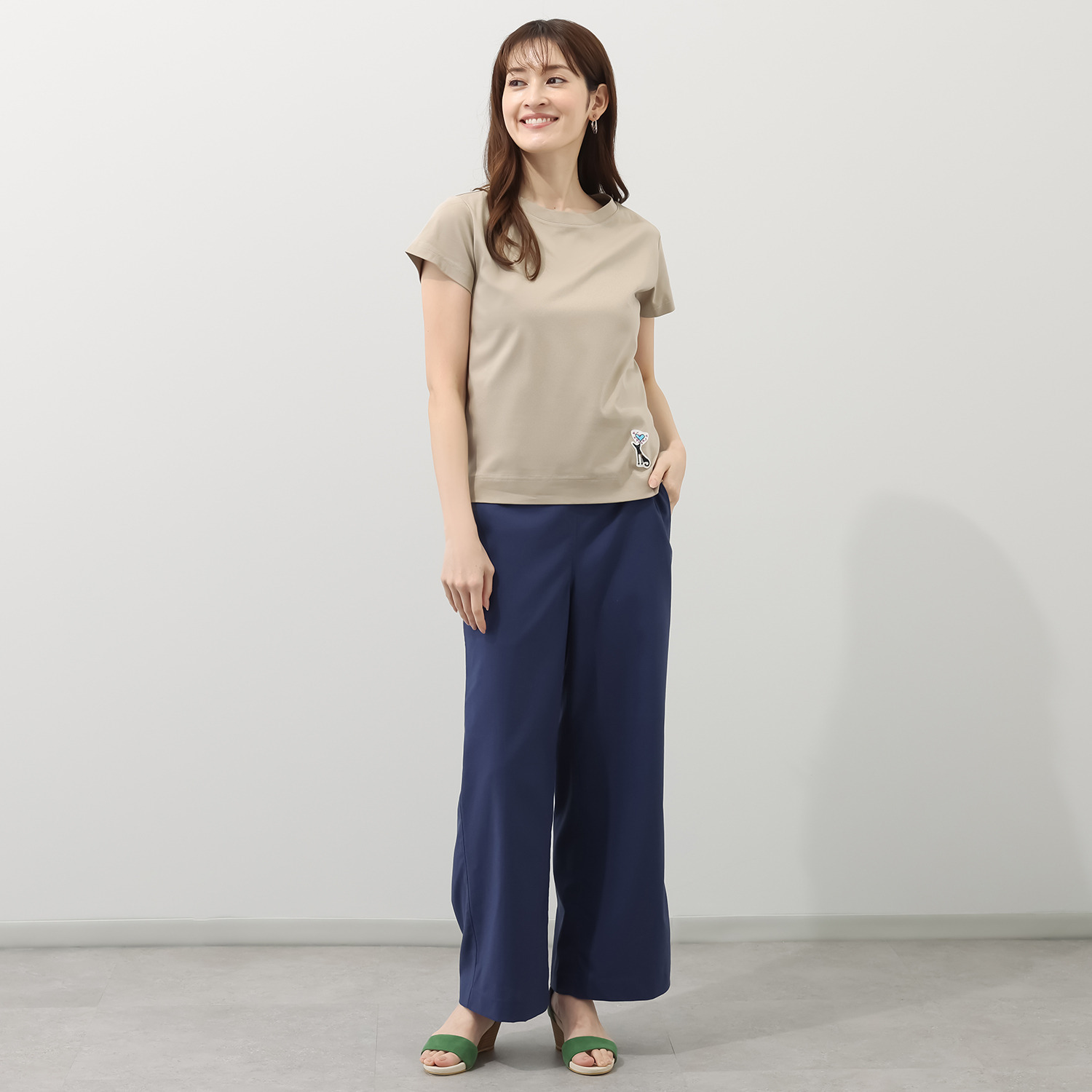 モカサン　ジュンコシマダ 接触冷感 ワンポイントＴシャツ