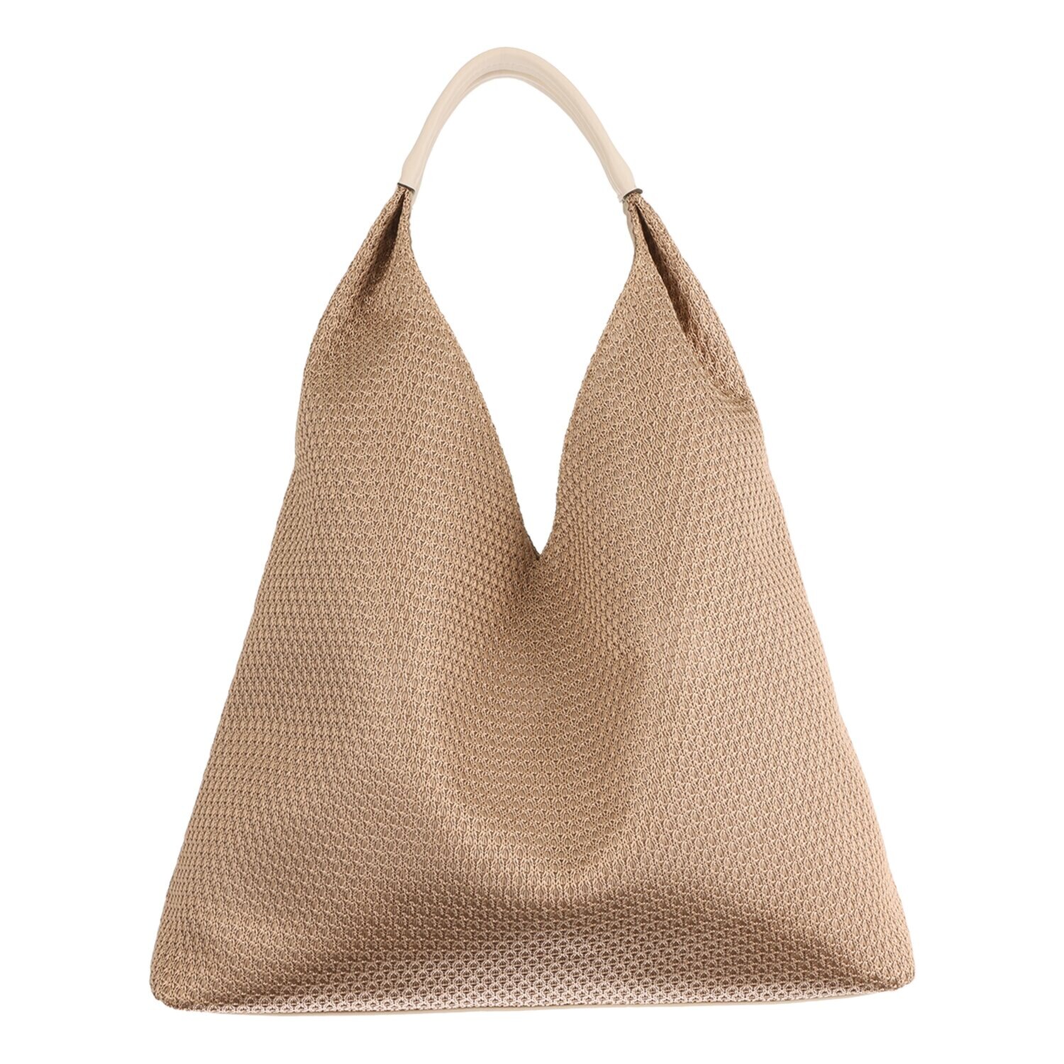 ラルジュ 編み込み風 サンカクトートバッグ