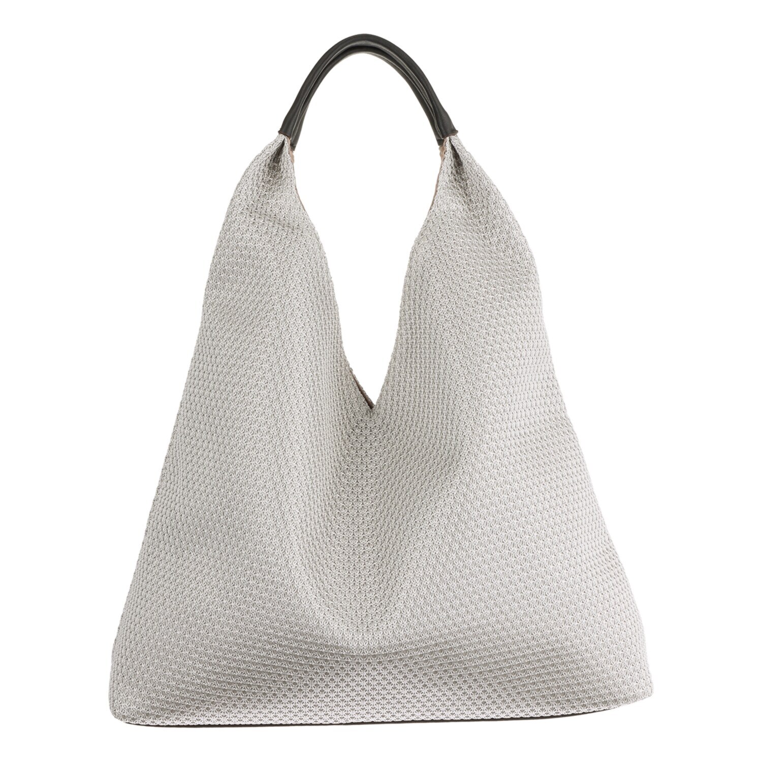 ラルジュ 編み込み風 サンカクトートバッグ