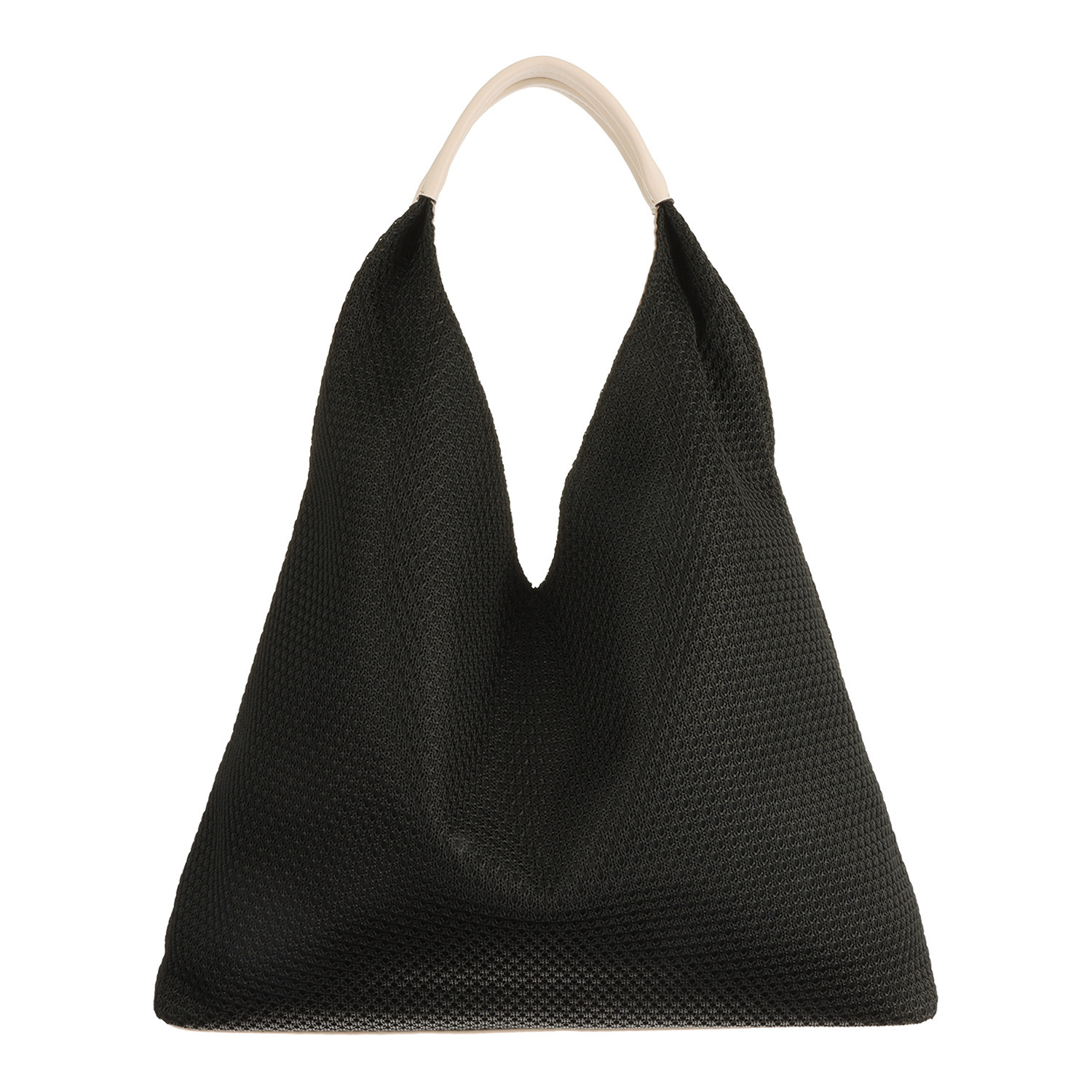 ラルジュ 編み込み風 サンカクトートバッグ