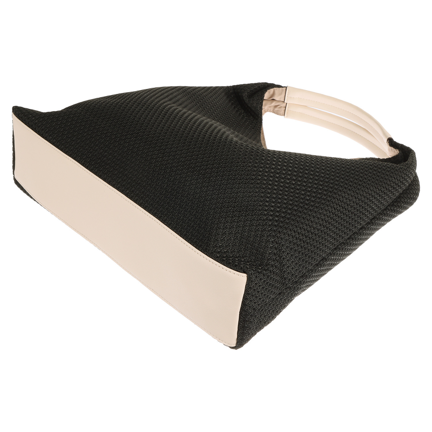 ラルジュ 編み込み風 サンカクトートバッグ