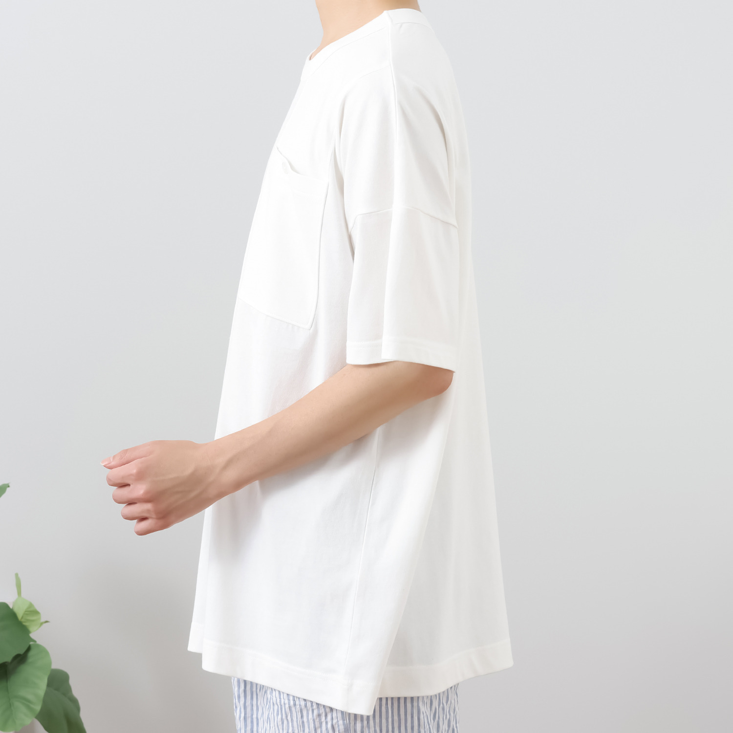 ナルエー オーバーＴシャツ＆ 綿混シャーリングボイル ハーフパンツ ＜メンズ＞