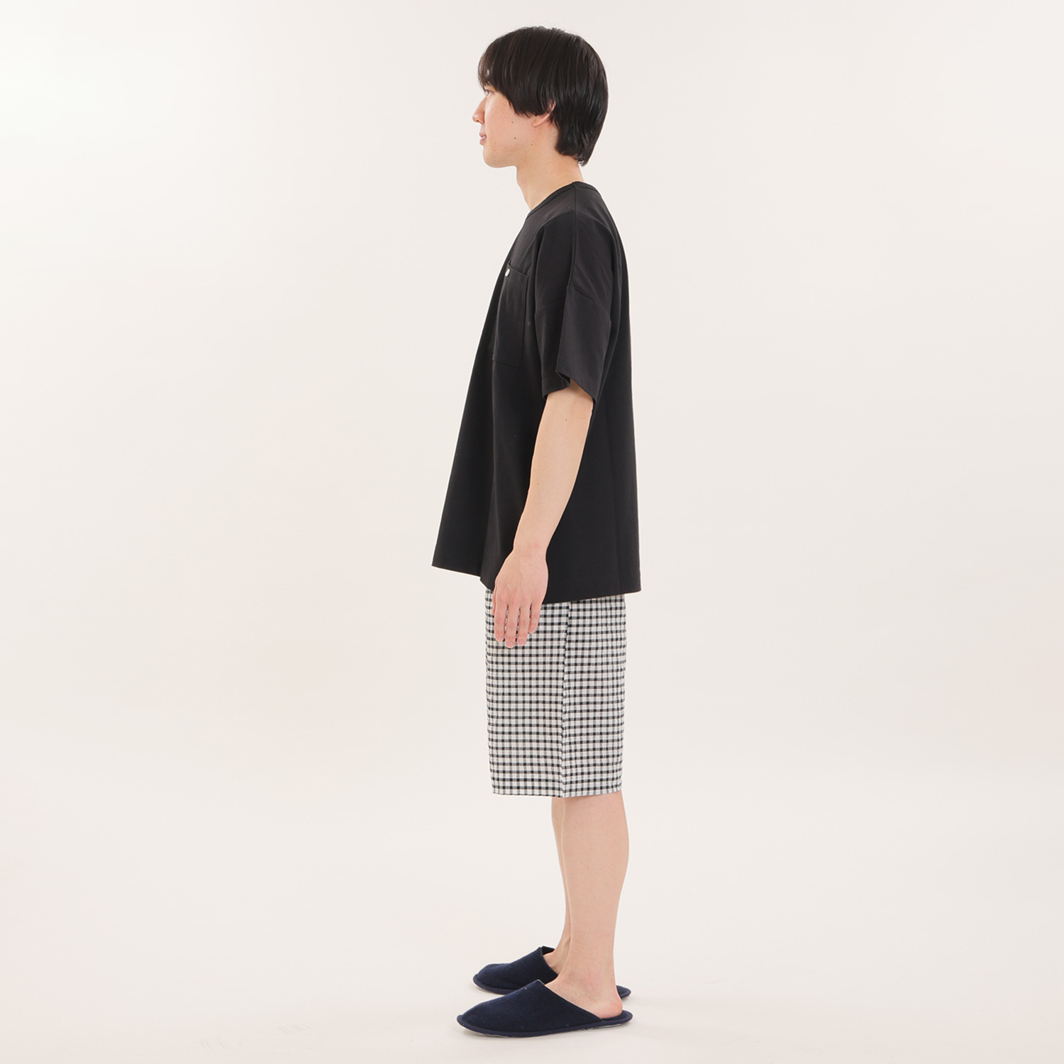 ナルエー オーバーＴシャツ＆ 綿混シャーリングボイル ハーフパンツ ＜メンズ＞