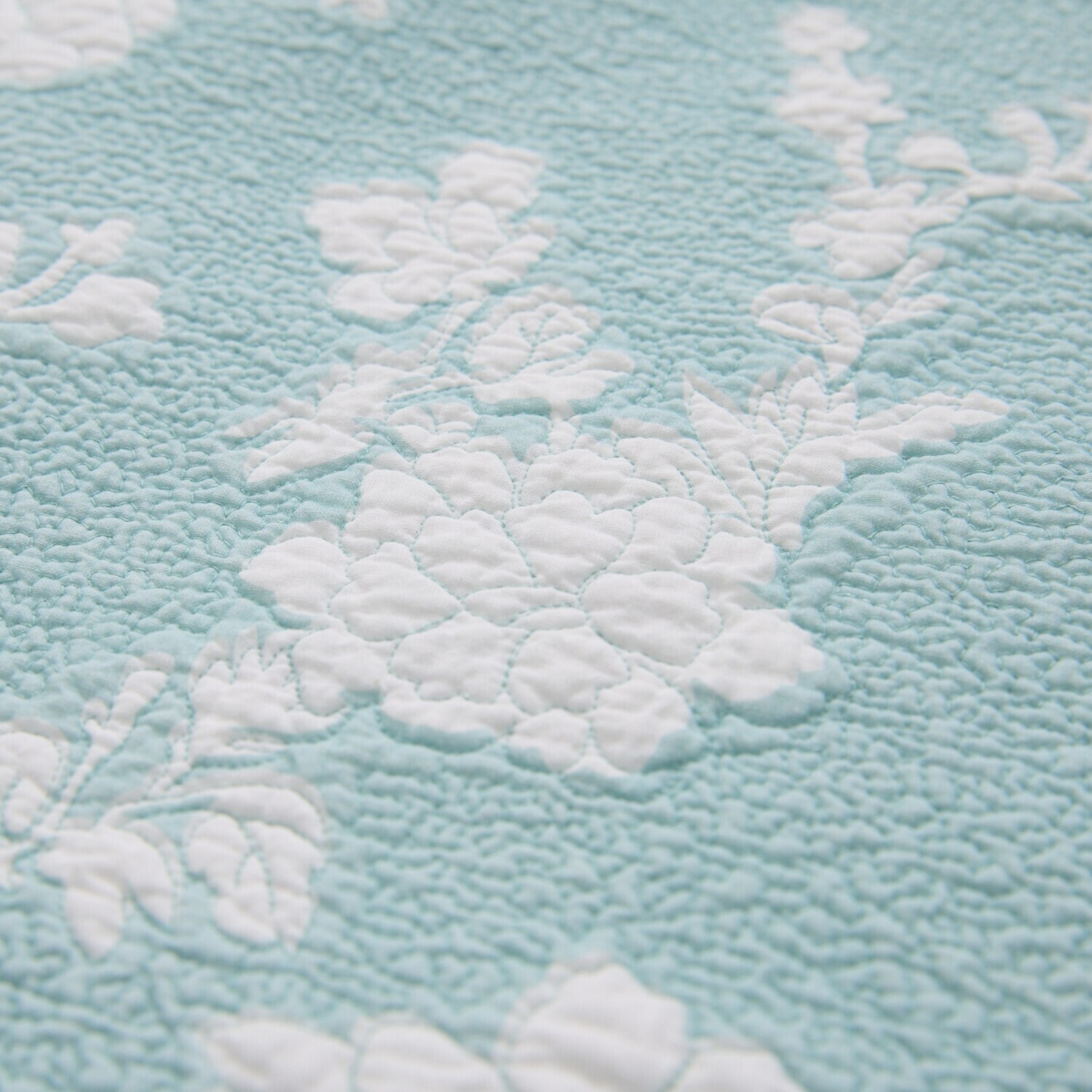 ラ・コトンメルル 綿が気持ちいい マスカットスカラップ キルトマルチカバー ＜１９０×１９０ｃｍ＞