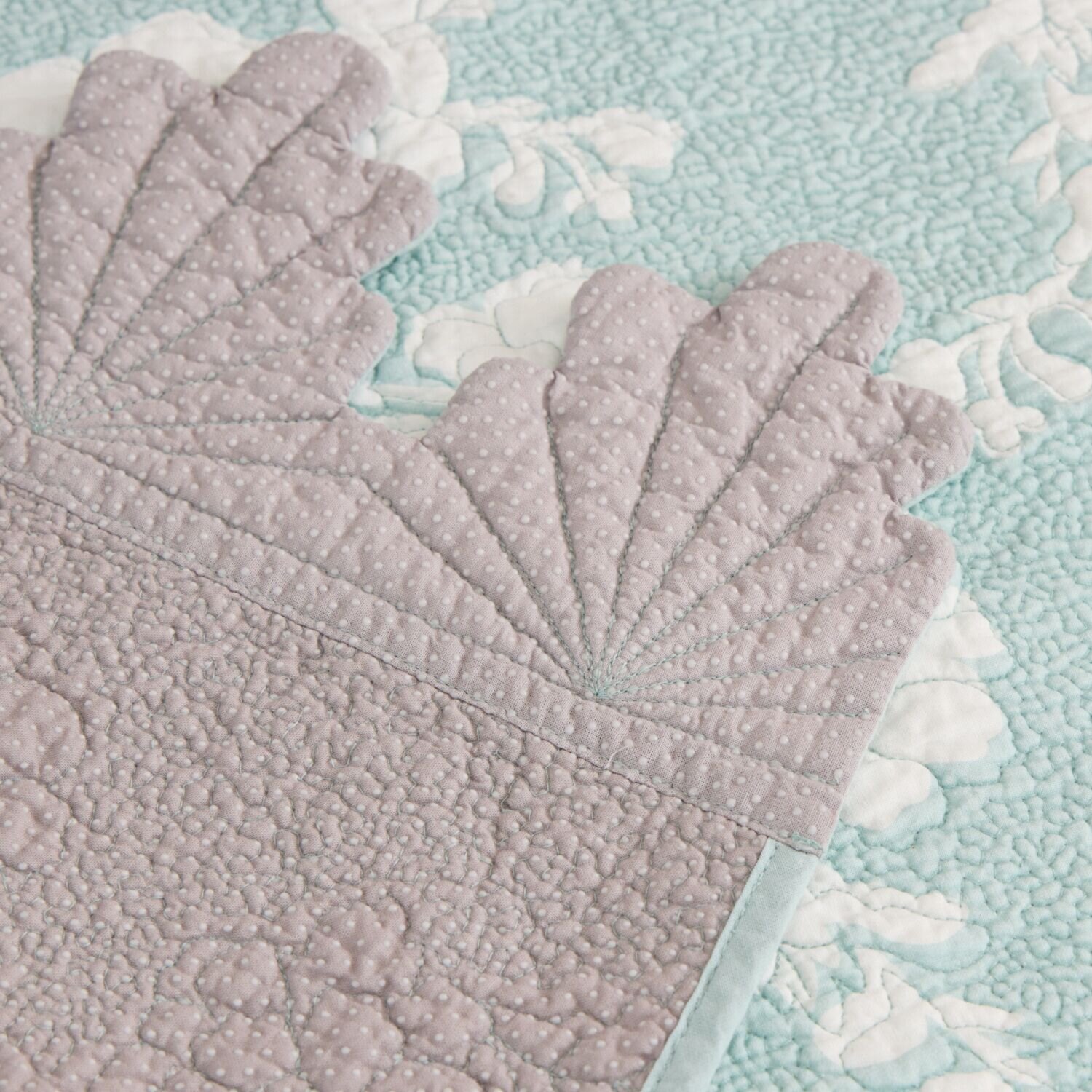 ラ・コトンメルル 綿が気持ちいい マスカットスカラップ キルトロングマット ＜５０×１８０ｃｍ＞