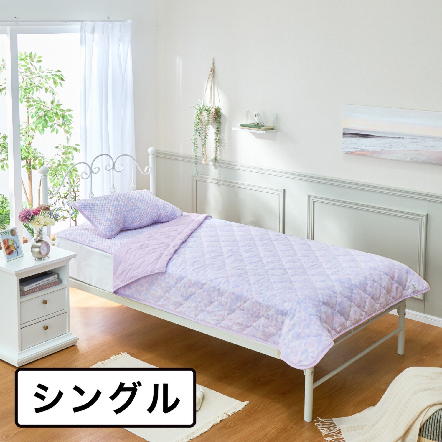 ｎｉｓｈｉｋａｗａ オンザガーゼ コットンキルトケット 抗菌シート入り ＜シングル＞