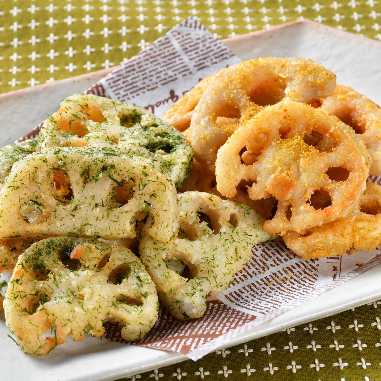 シャキシャキ食感 ふぞろいの 国産れんこん竜田揚げ