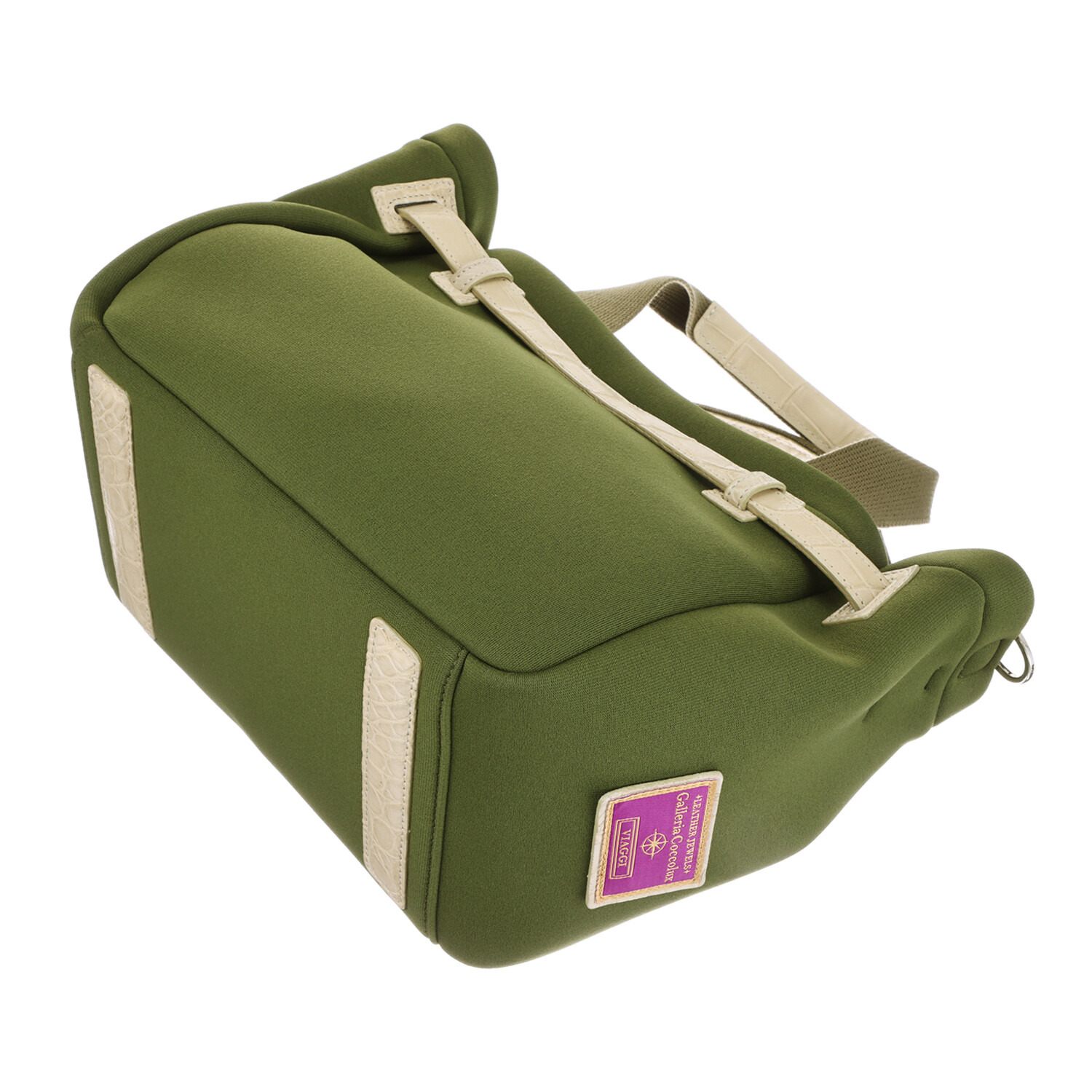 レザージュエルズ ギャレリア　ココリュクス ネオプレーン＆クロコ ベルトデザイン ２ウェイミニトートバッグ