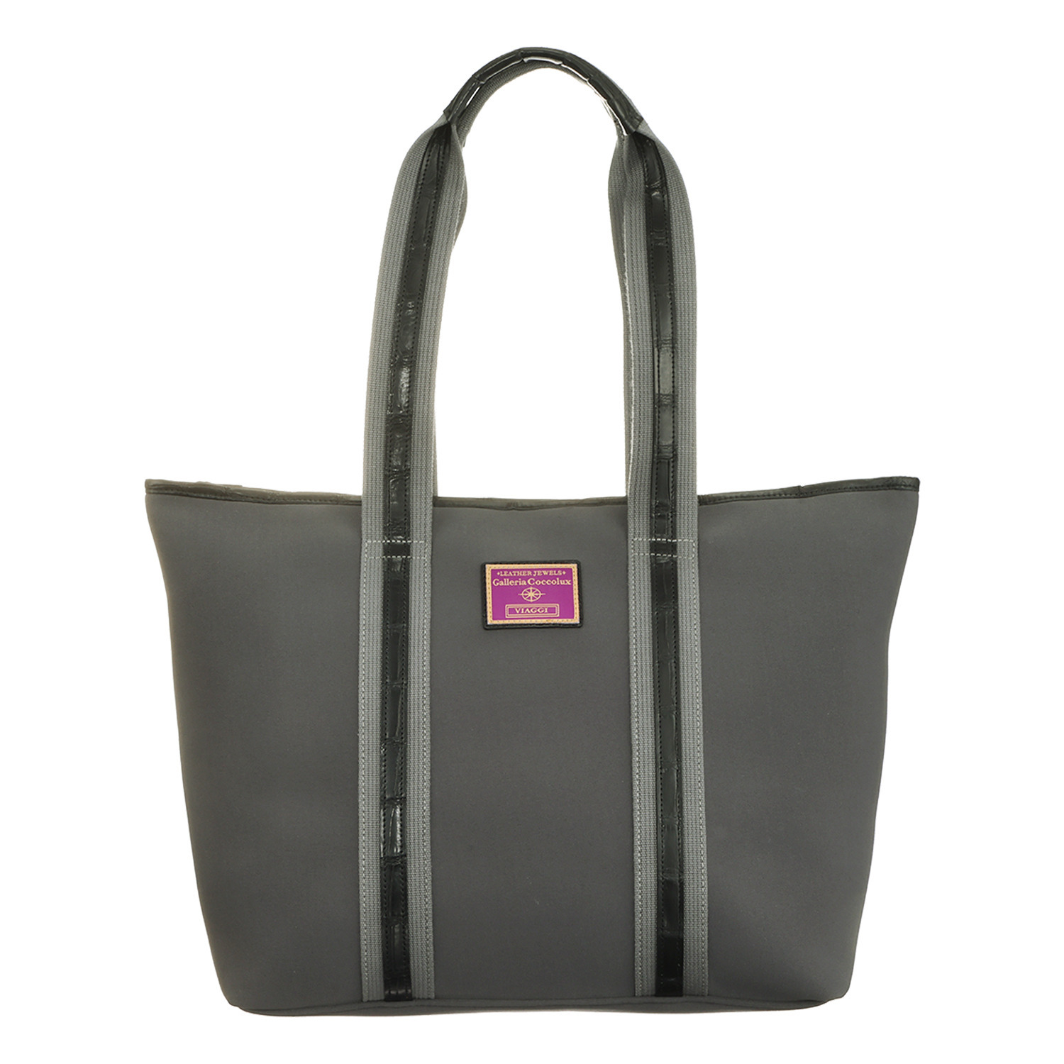 レザージュエルズ ギャレリア　ココリュクス ネオプレーン＆クロコ デイリートートバッグ