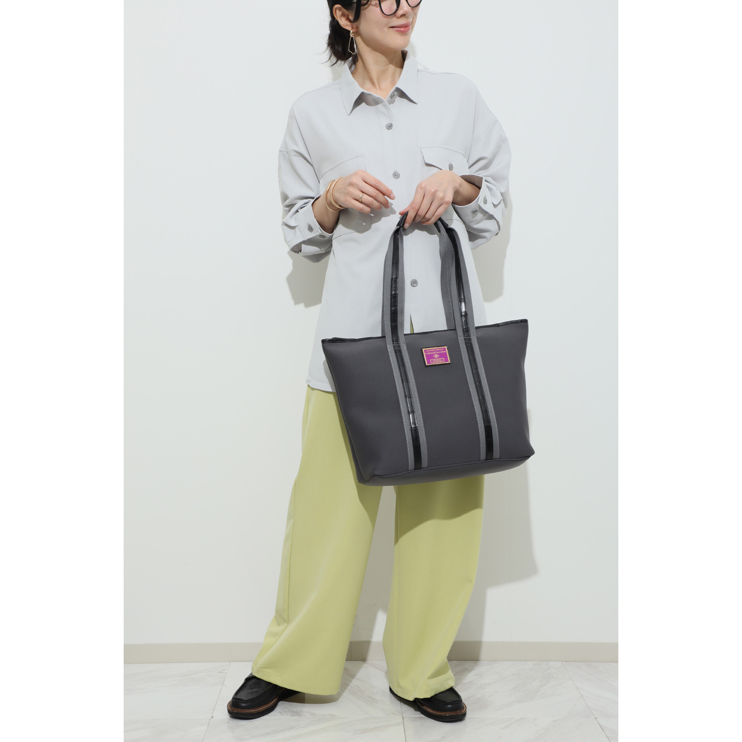 レザージュエルズ ギャレリア　ココリュクス ネオプレーン＆クロコ デイリートートバッグ