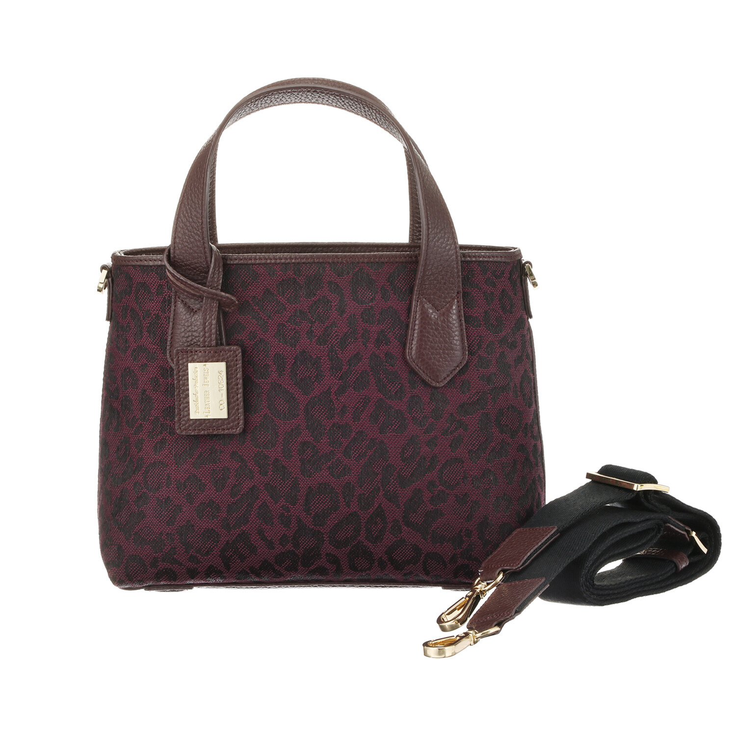 レザージュエルズ ギャレリア　ココリュクス ホースヘアブレイド レオパード ２ウェイ デイリートートバッグ