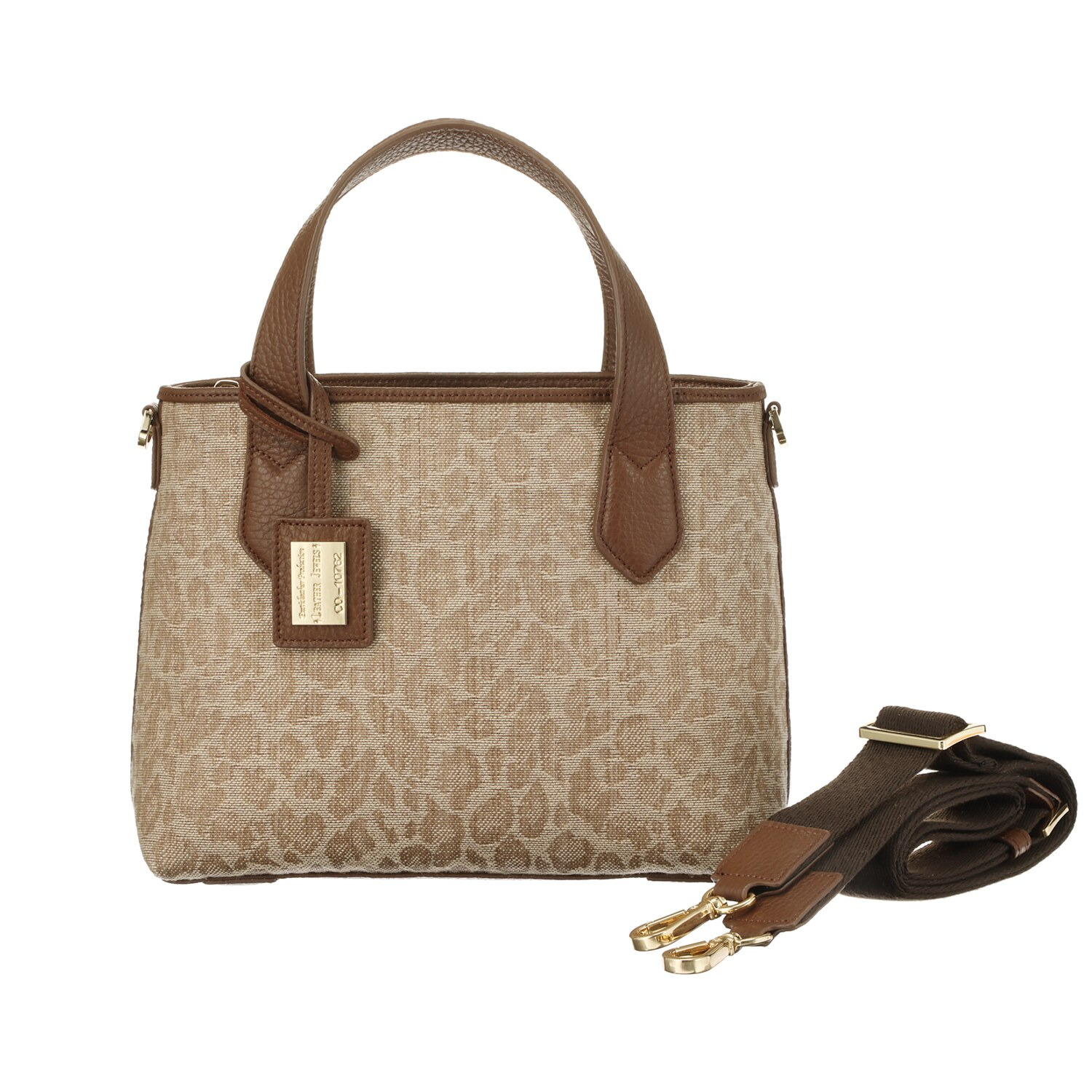 レザージュエルズ ギャレリア　ココリュクス ホースヘアブレイド レオパード ２ウェイ デイリートートバッグ