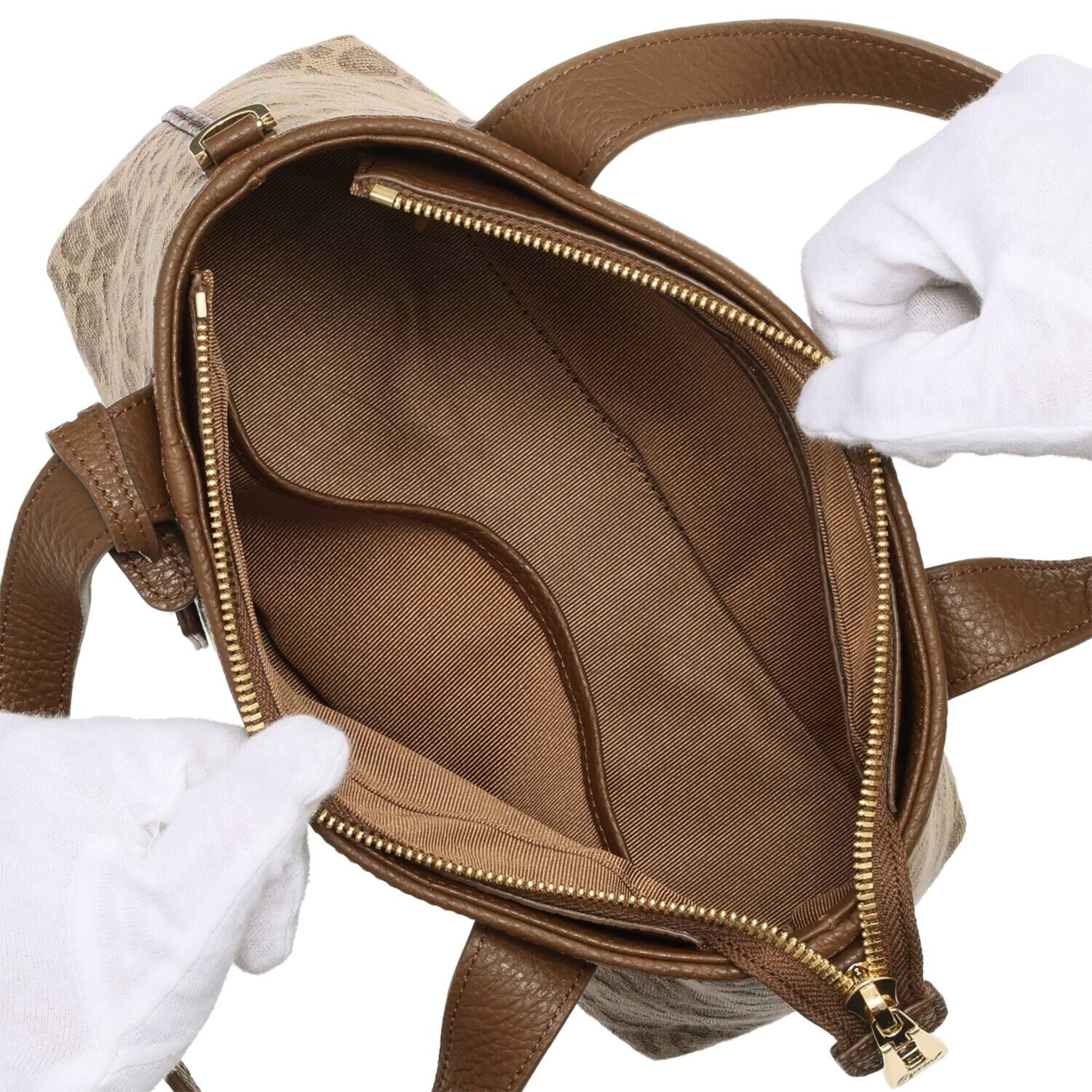 レザージュエルズ ギャレリア　ココリュクス ホースヘアブレイド レオパード ２ウェイ デイリートートバッグ