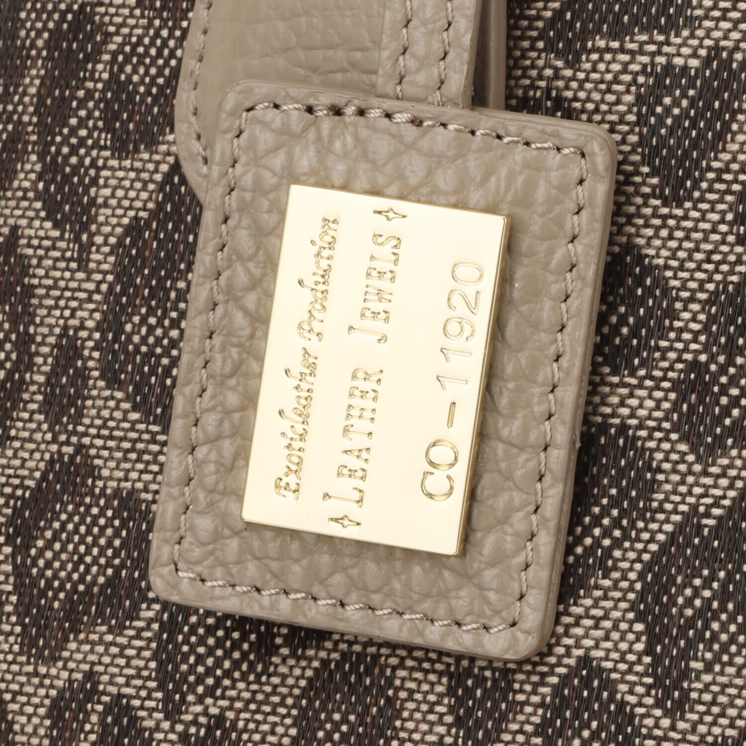 レザージュエルズ ギャレリア　ココリュクス ホースヘアブレイド レオパード ２ウェイ デイリートートバッグ