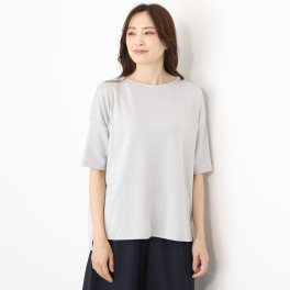 ココンライフ　ドゥ ＵＶカット サラッとモダール混 アシンメトリーヘム ビッグシルエットＴシャツ