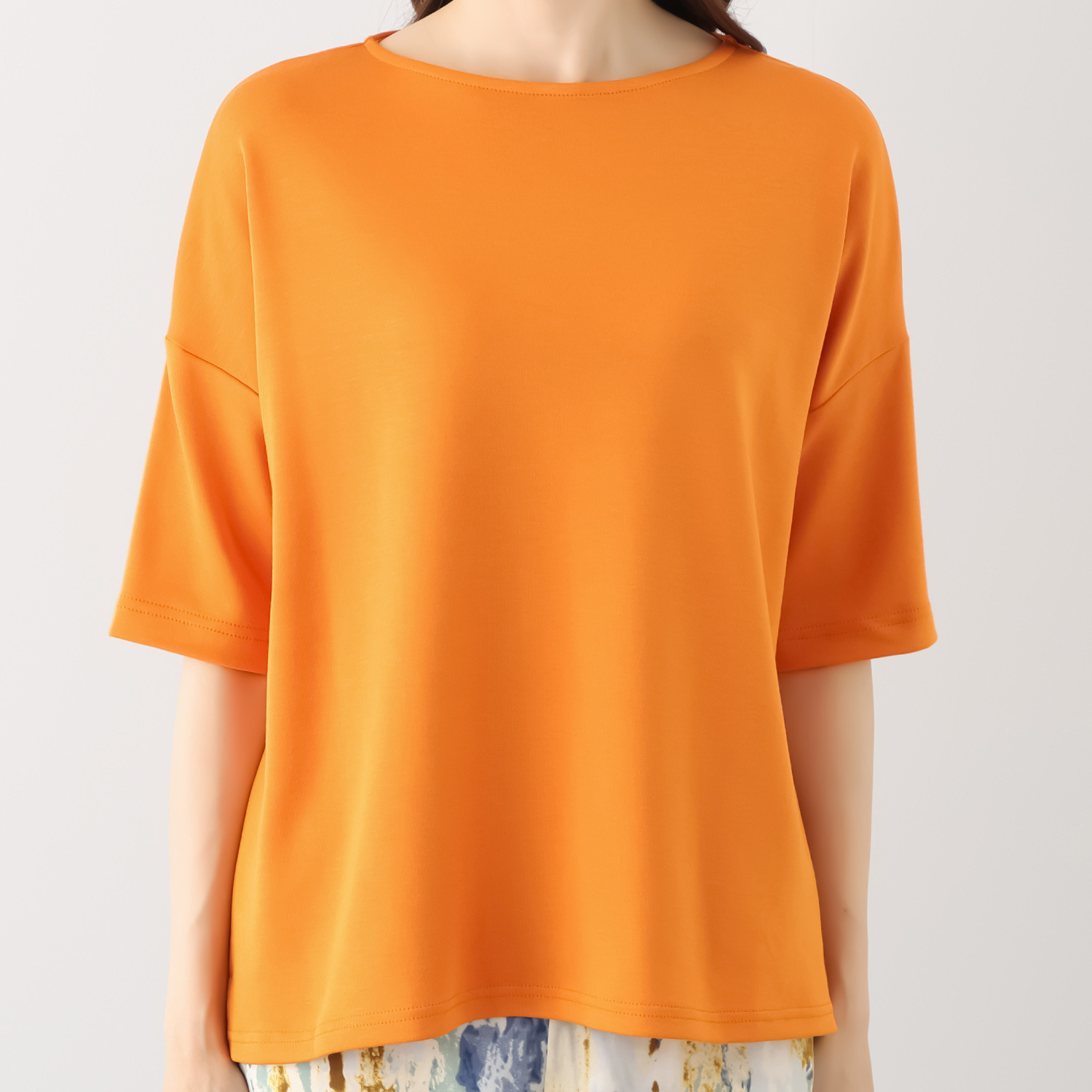 ココンライフ　ドゥ ＵＶカット サラッとモダール混 アシンメトリーヘム ビッグシルエットＴシャツ