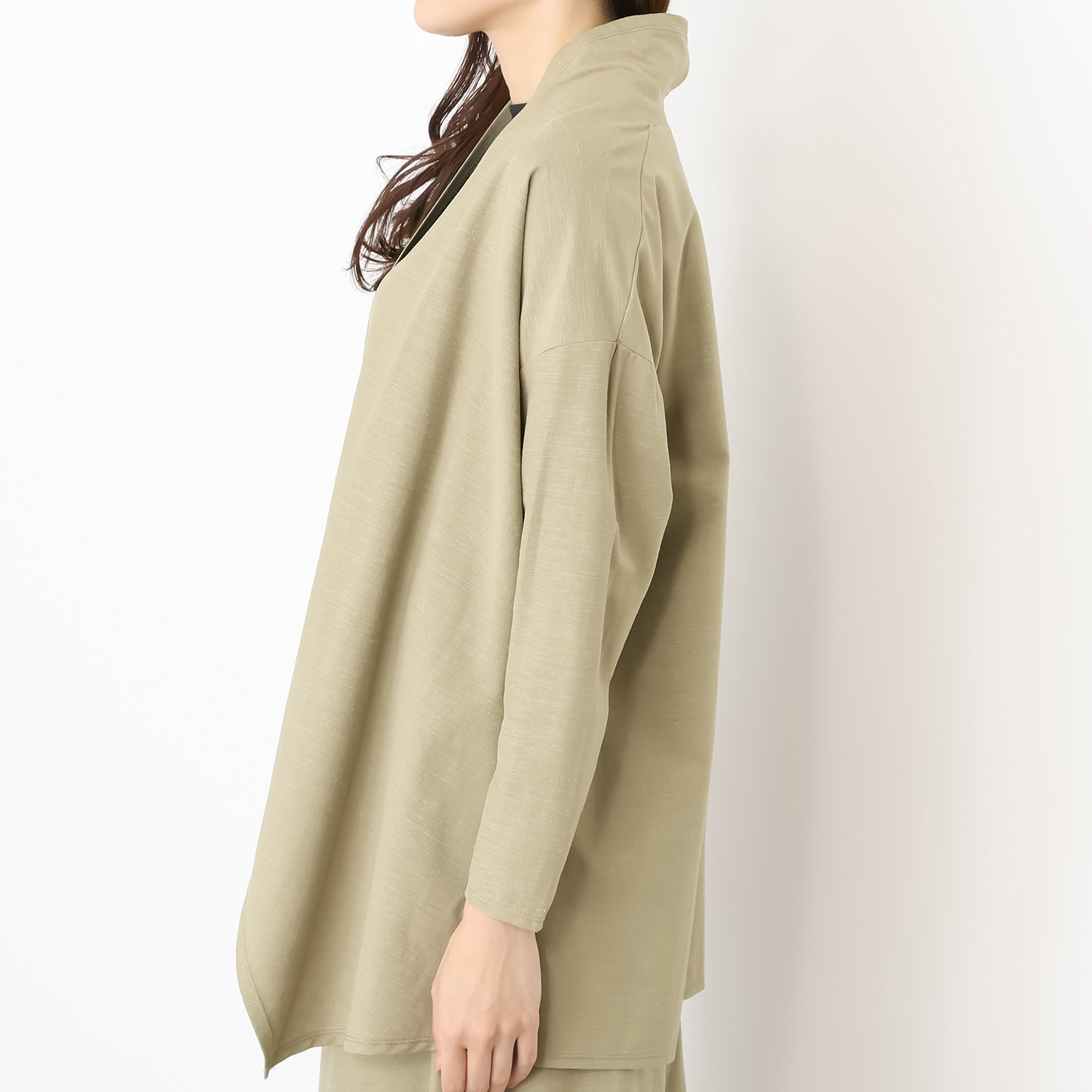 ココンライフ　ドゥ ＵＶカット・接触冷感・ 近赤外線カット ヘンプ混縦編 イレギュラーヘム カーディガン