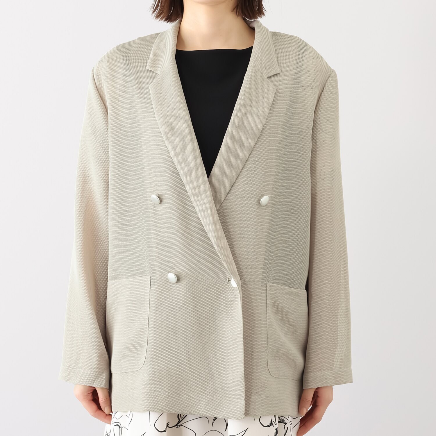 マチュート カーデ感覚で 軽やかに羽織れる メッシュジャケット