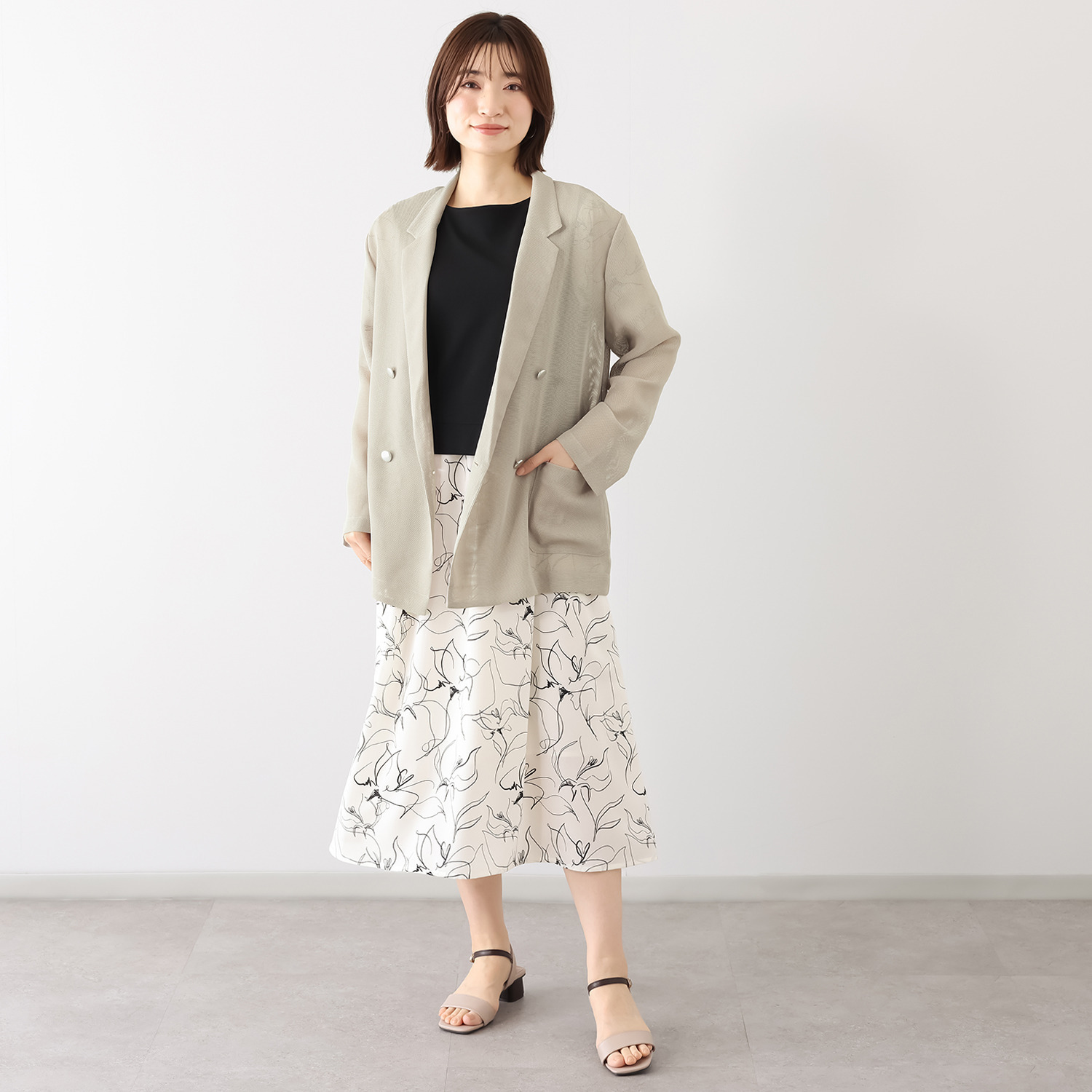 マチュート カーデ感覚で 軽やかに羽織れる メッシュジャケット