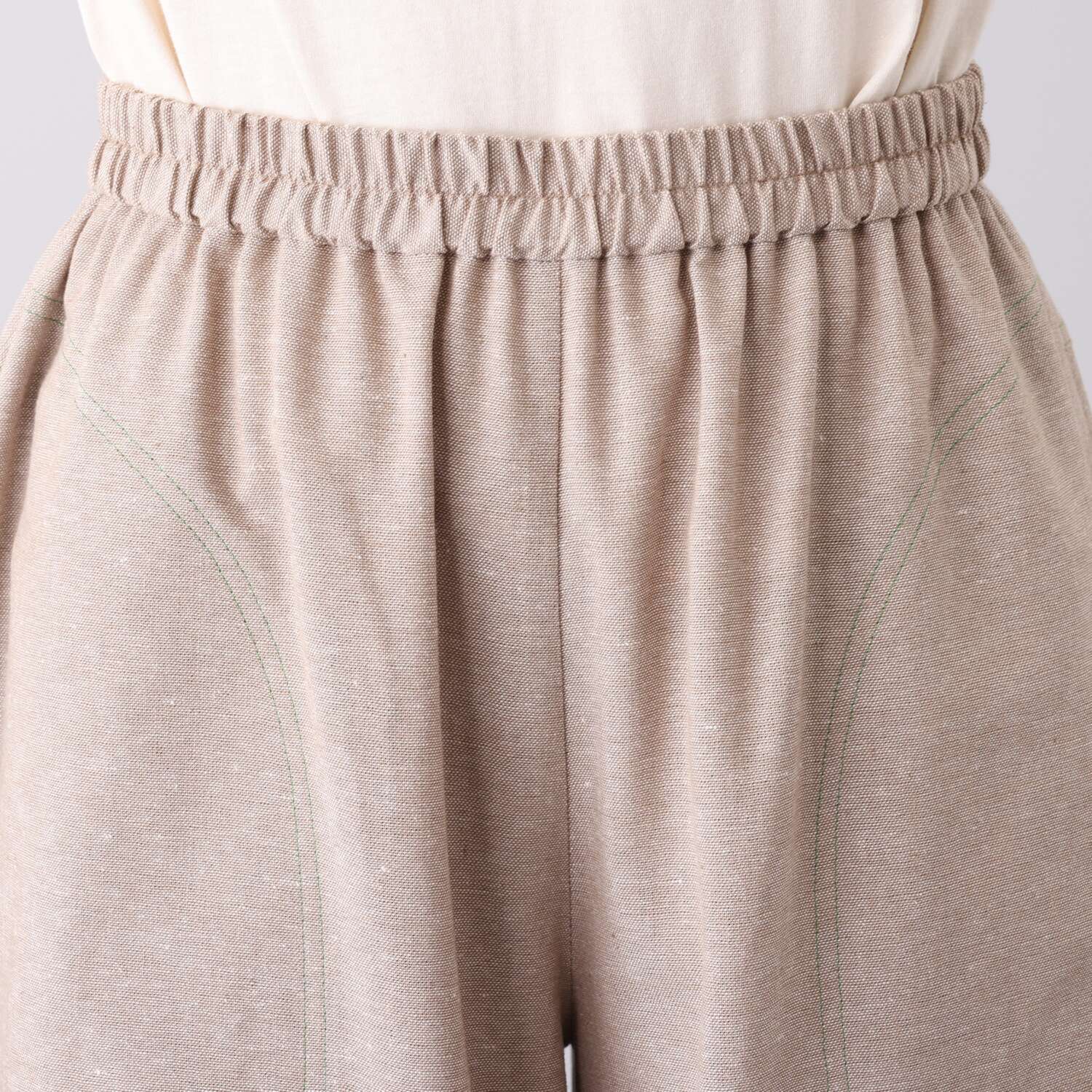 ハヤマ　ブリーズ 先染め ワイドパンツ