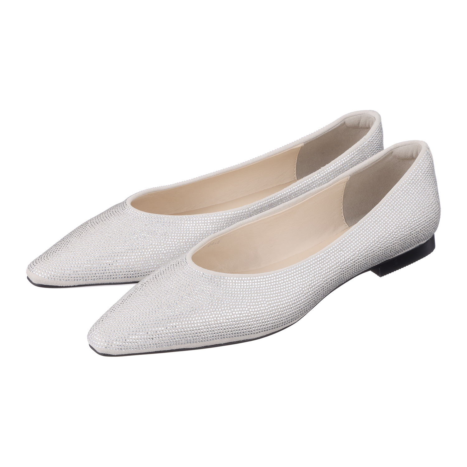 ニカル シープ ラインストーン フラットパンプス