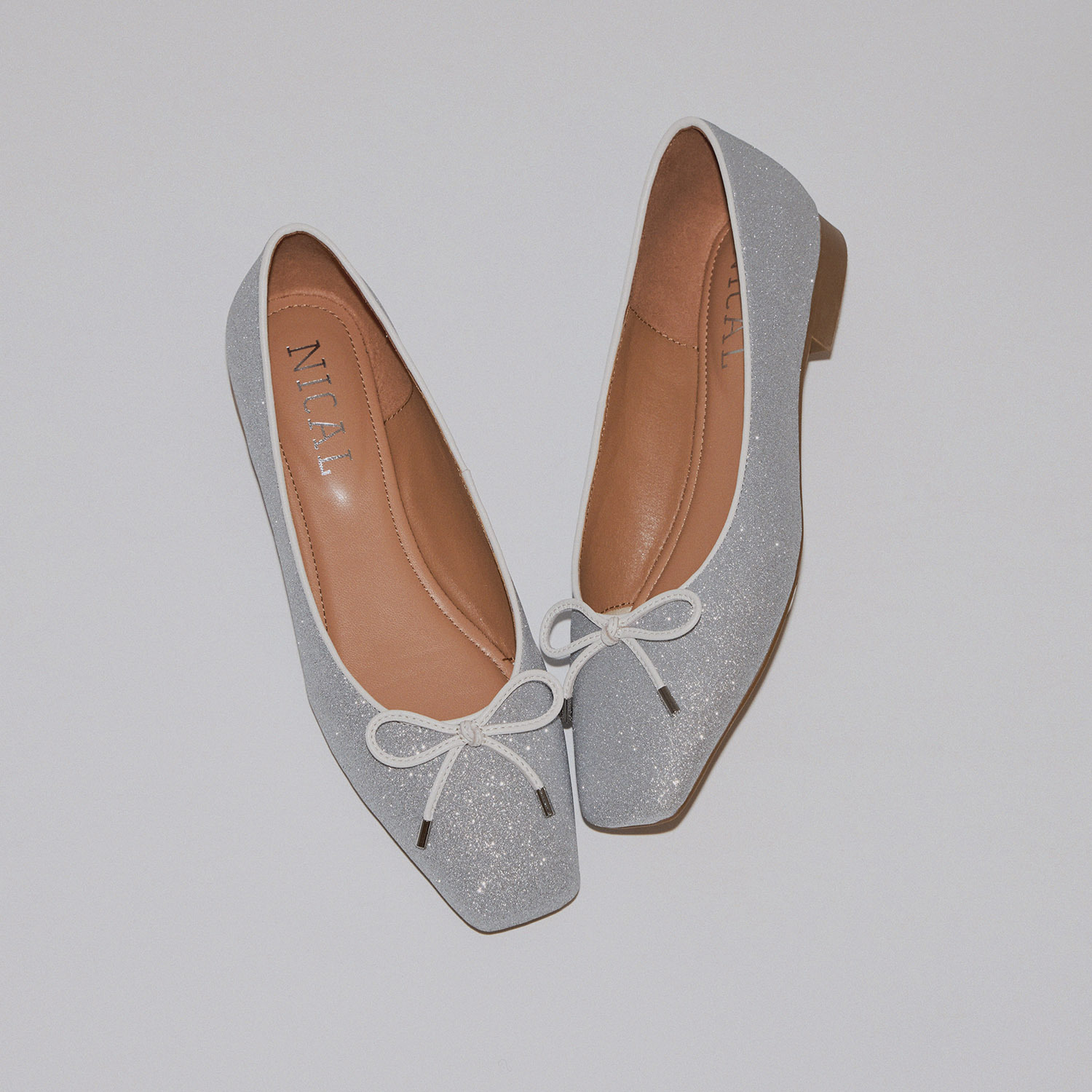 ニカル グリッター バレエパンプス