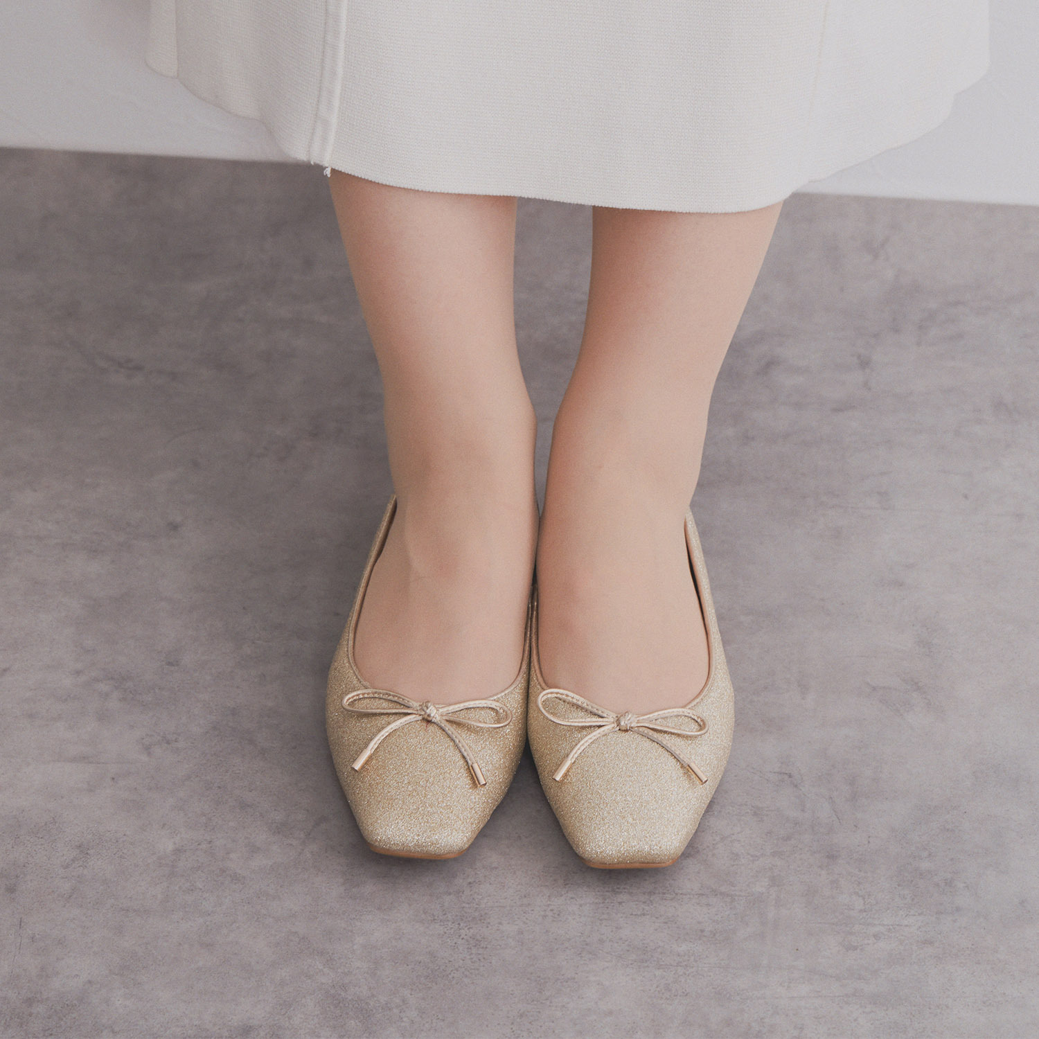 ニカル グリッター バレエパンプス