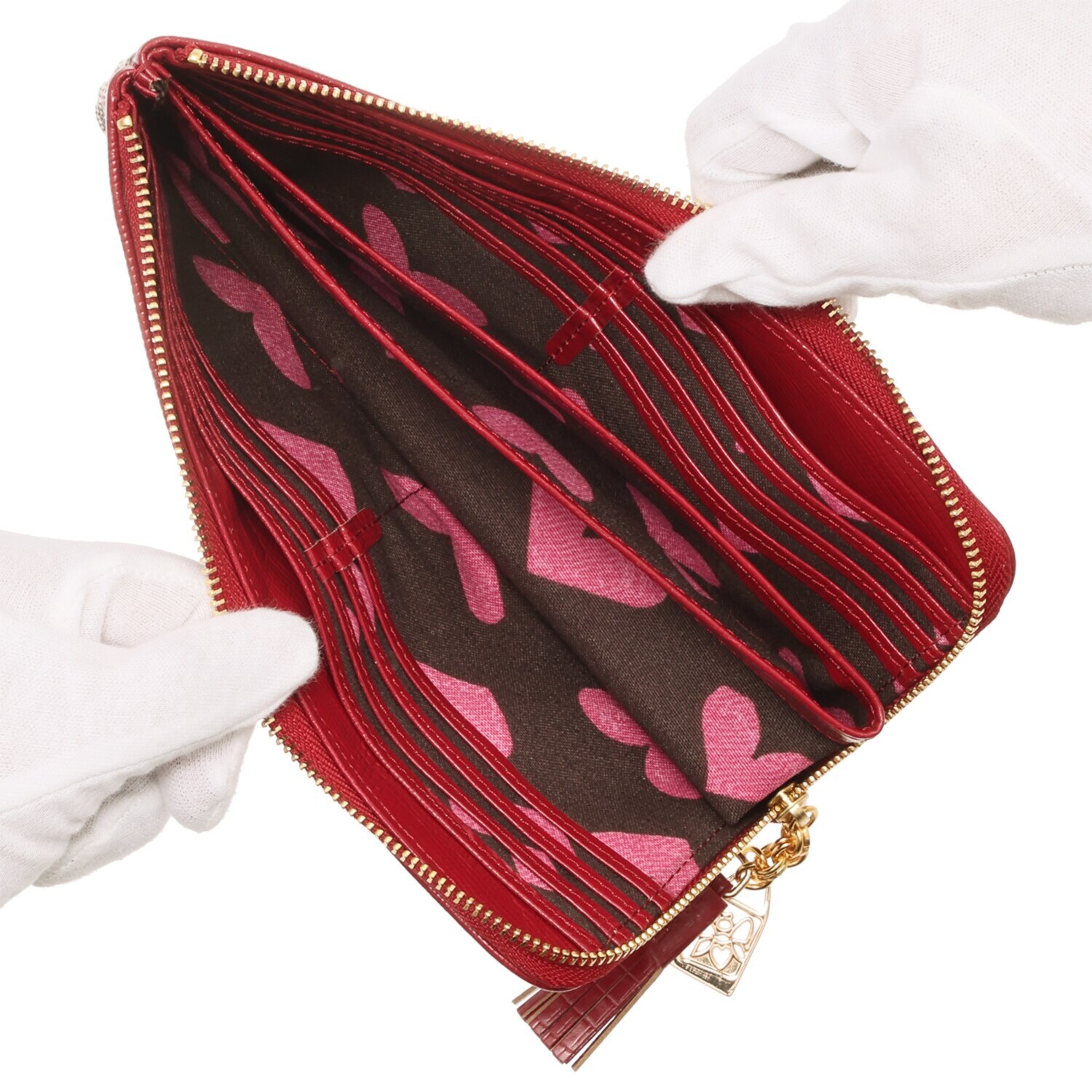 シンクビー！ ジャスト　ハート Ｌ字型ファスナー長財布 “ノエル”