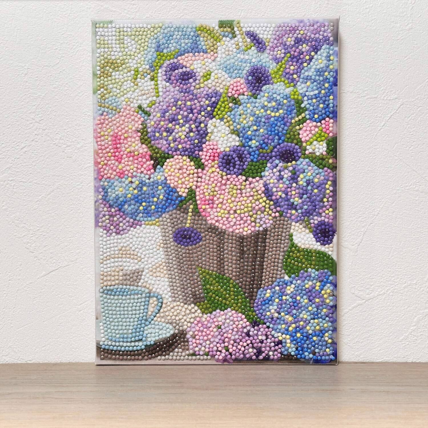 楽しみながら 頭の体操＆達成感を！ ダイヤモンドフィックス 煌めくキャンバスアート コレクション頒布会 “百花繚乱” ＜全４回＞