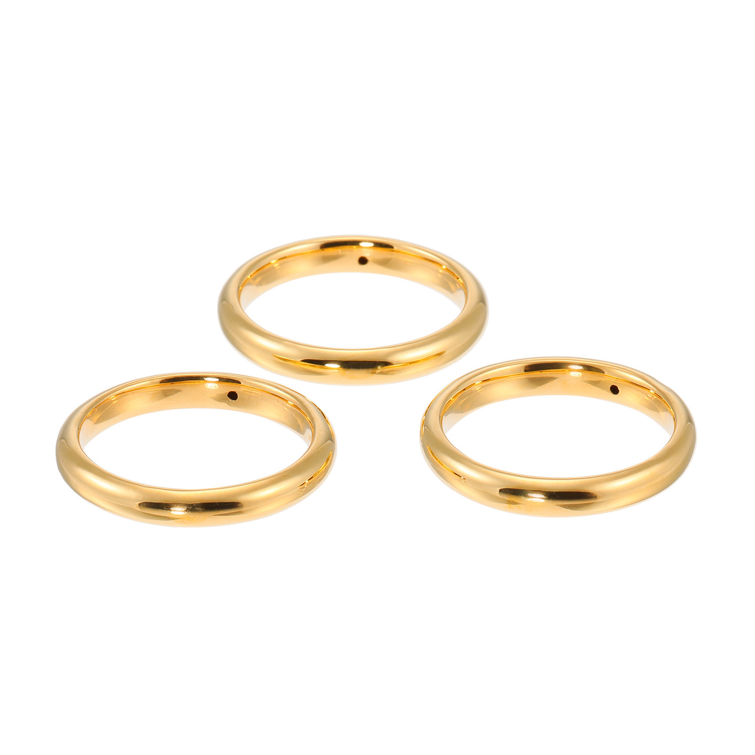 プリメンタ 純金 ストレート プレーンリング ３本セット