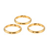 プリメンタ 純金 ストレート プレーンリング ３本セット