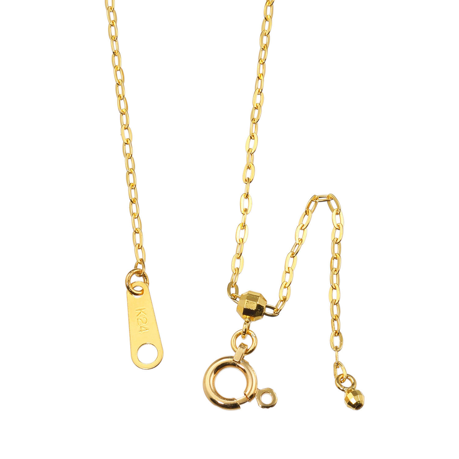 プリメンタ 純金 ブライトケーブルチェーン ネックレス