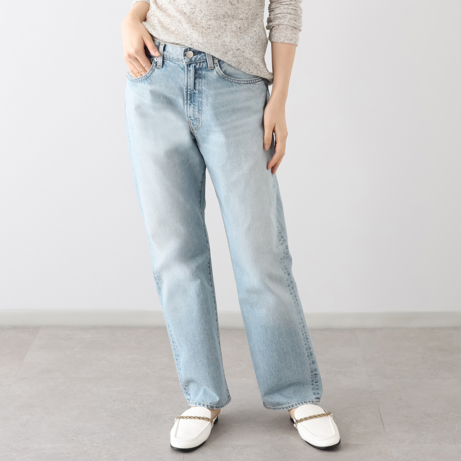 ピカデリー ストレートデニムパンツ