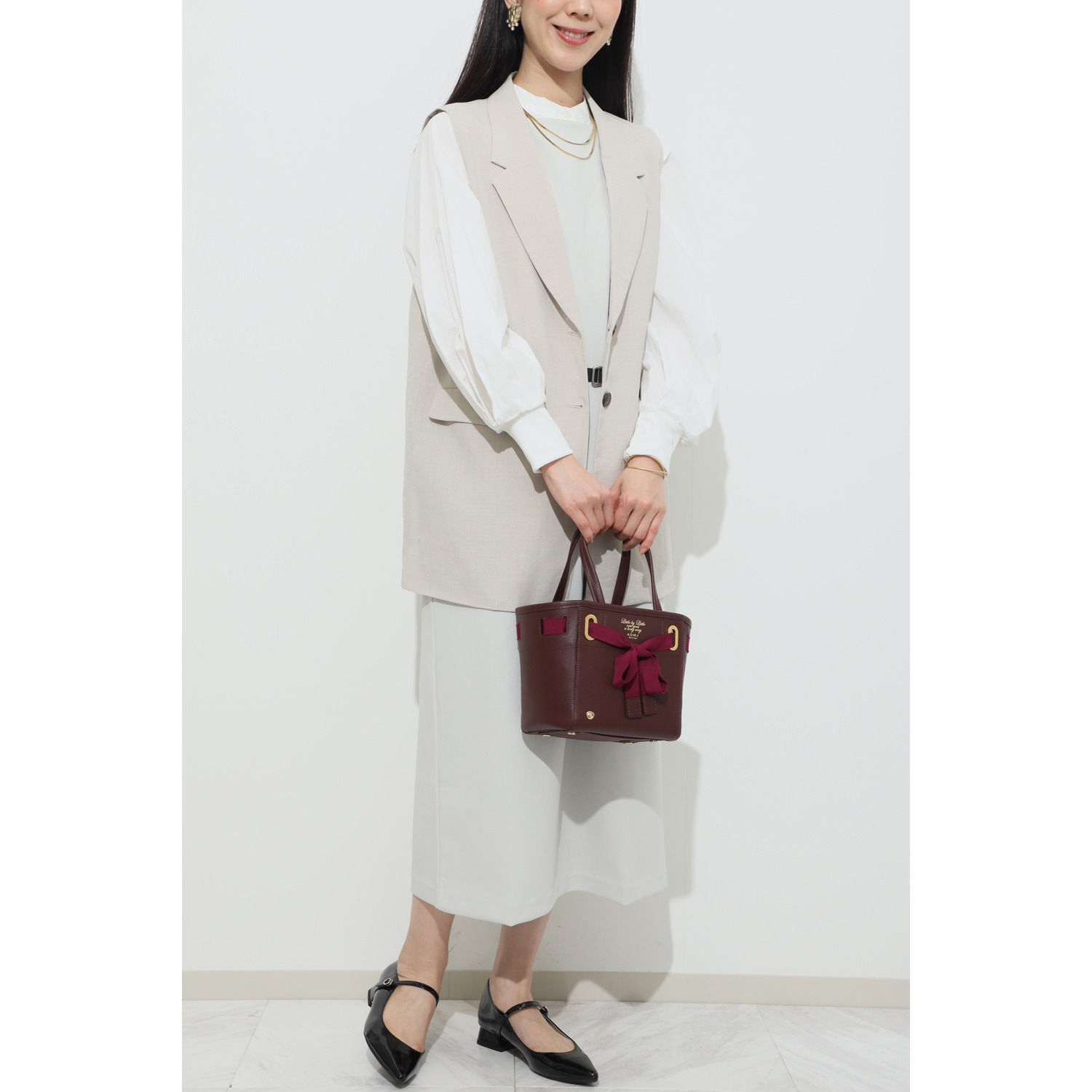 エーディーエムジェイ はっ水 イタリアンレザー コンクルージョン トートバッグ