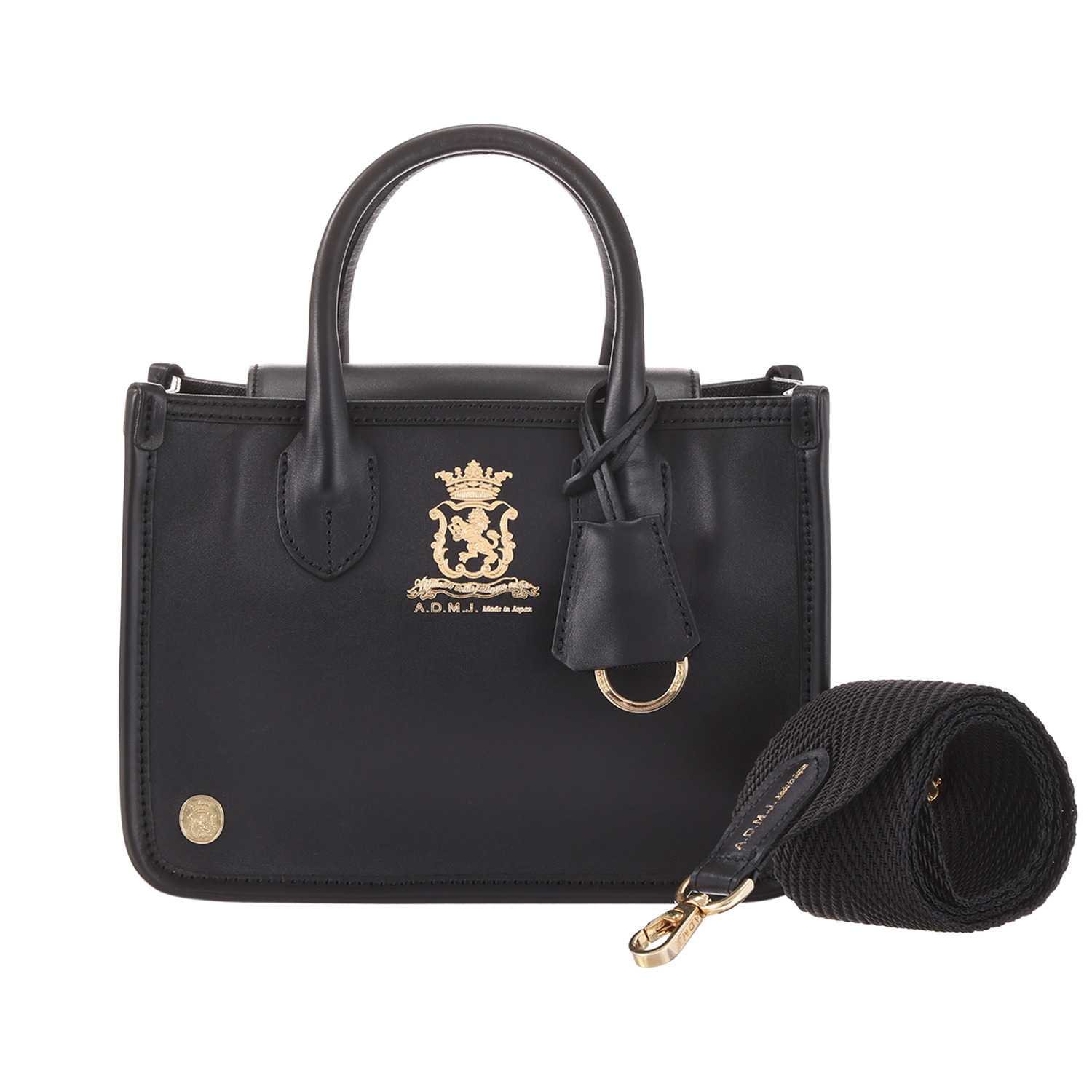 エーディーエムジェイ イタリアンカーフレザー ２ウェイトートバッグ