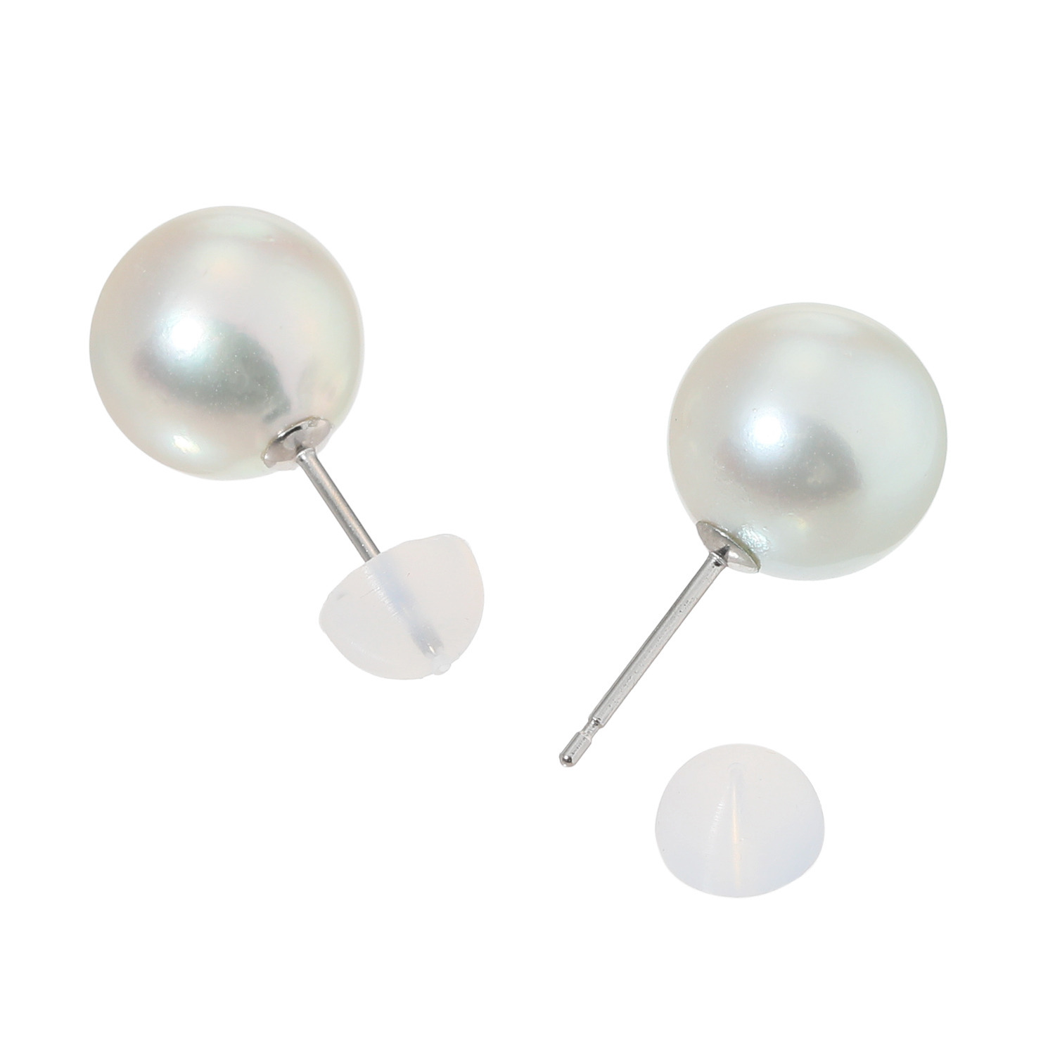 宇和海パール プラチナ９００ １０ｍｍＵＰ 宇和海産越物 無調色アコヤパール ピアス