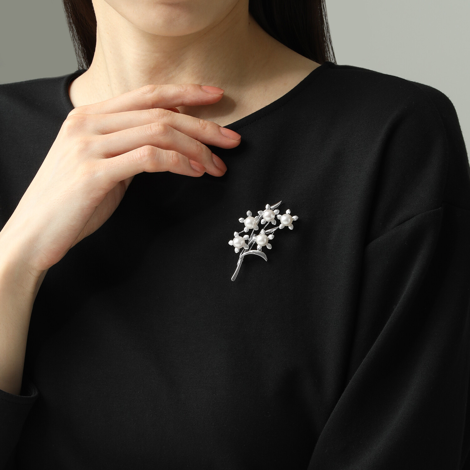 宇和海パール シルバー 宇和海産 越物 アコヤパール ペンダントブローチ