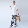 フーア ワイドストレート プリントパンツ