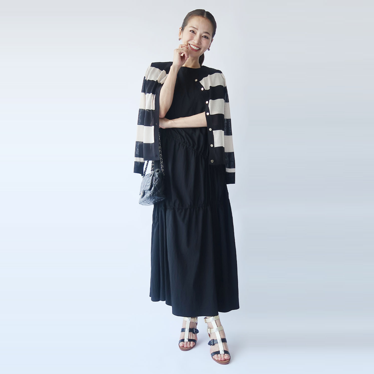 フーア リネンライク ニットカーディガン