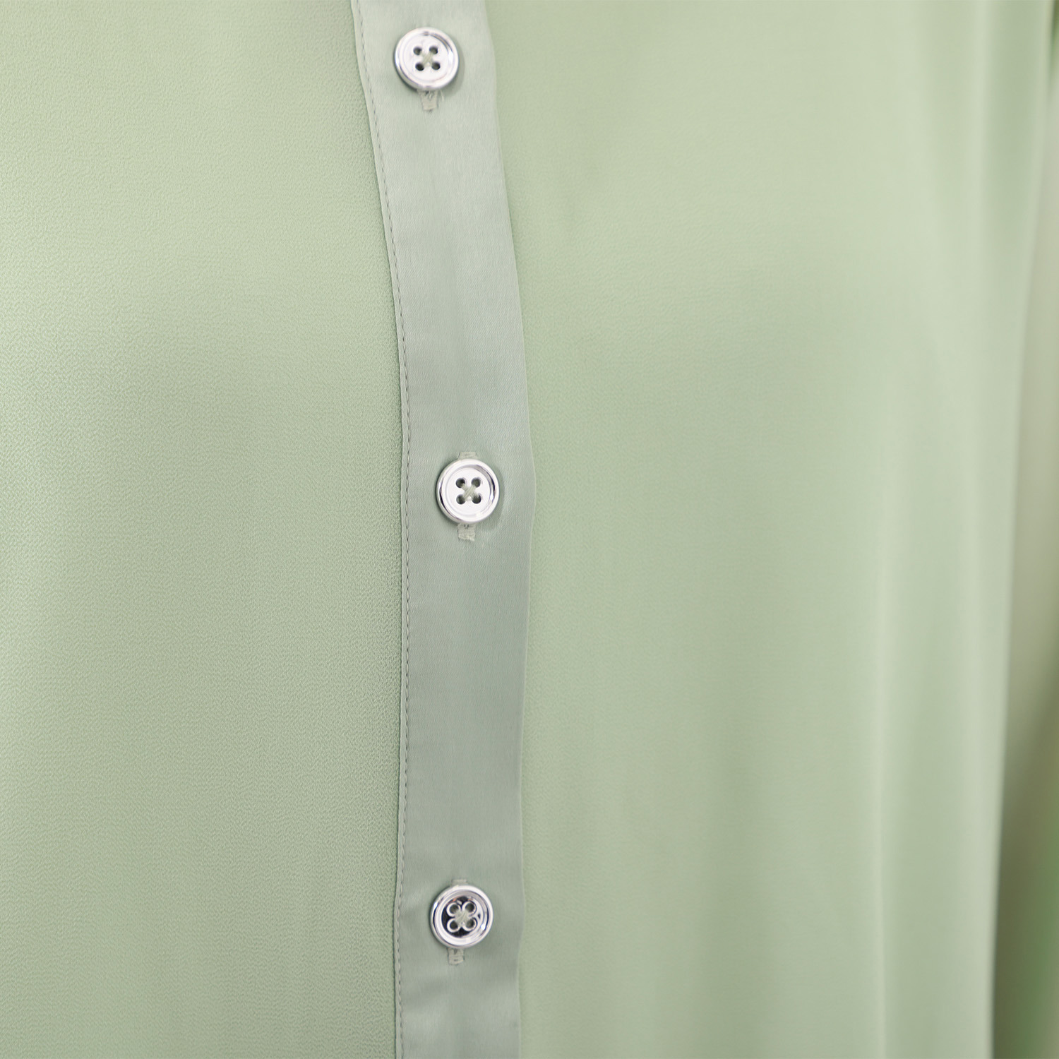 フーア サテントリミング シフォン ロングカーディガン