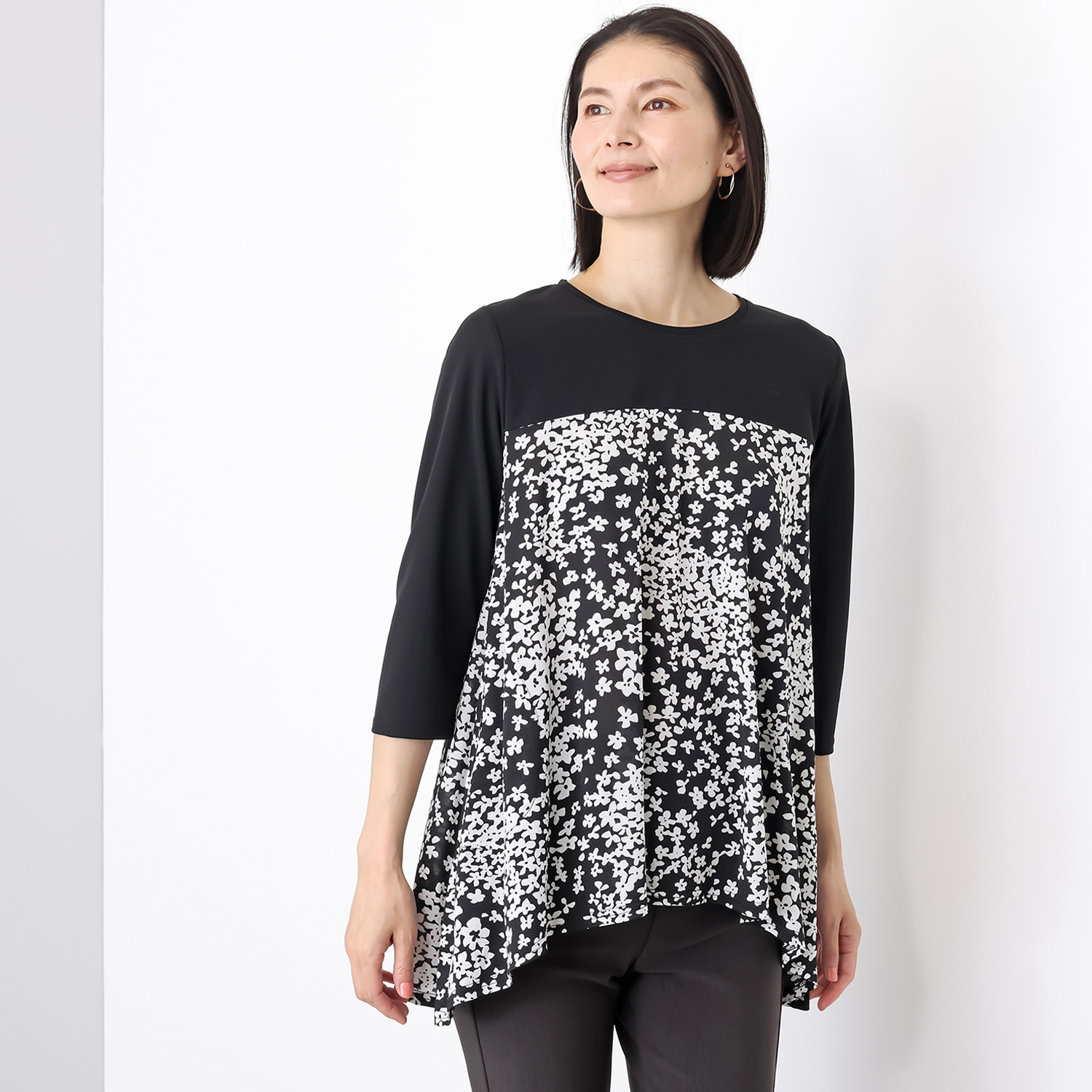 ダジュール 配色デザイン プリントチュニック