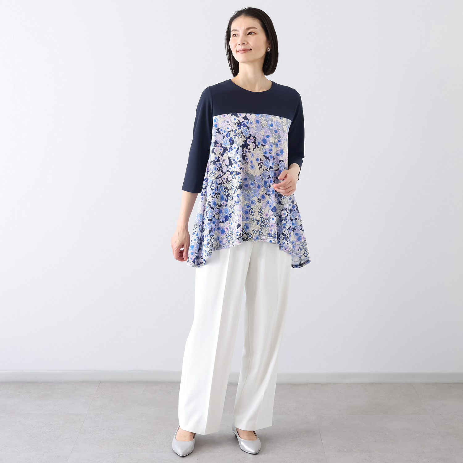 ダジュール 配色デザイン プリントチュニック