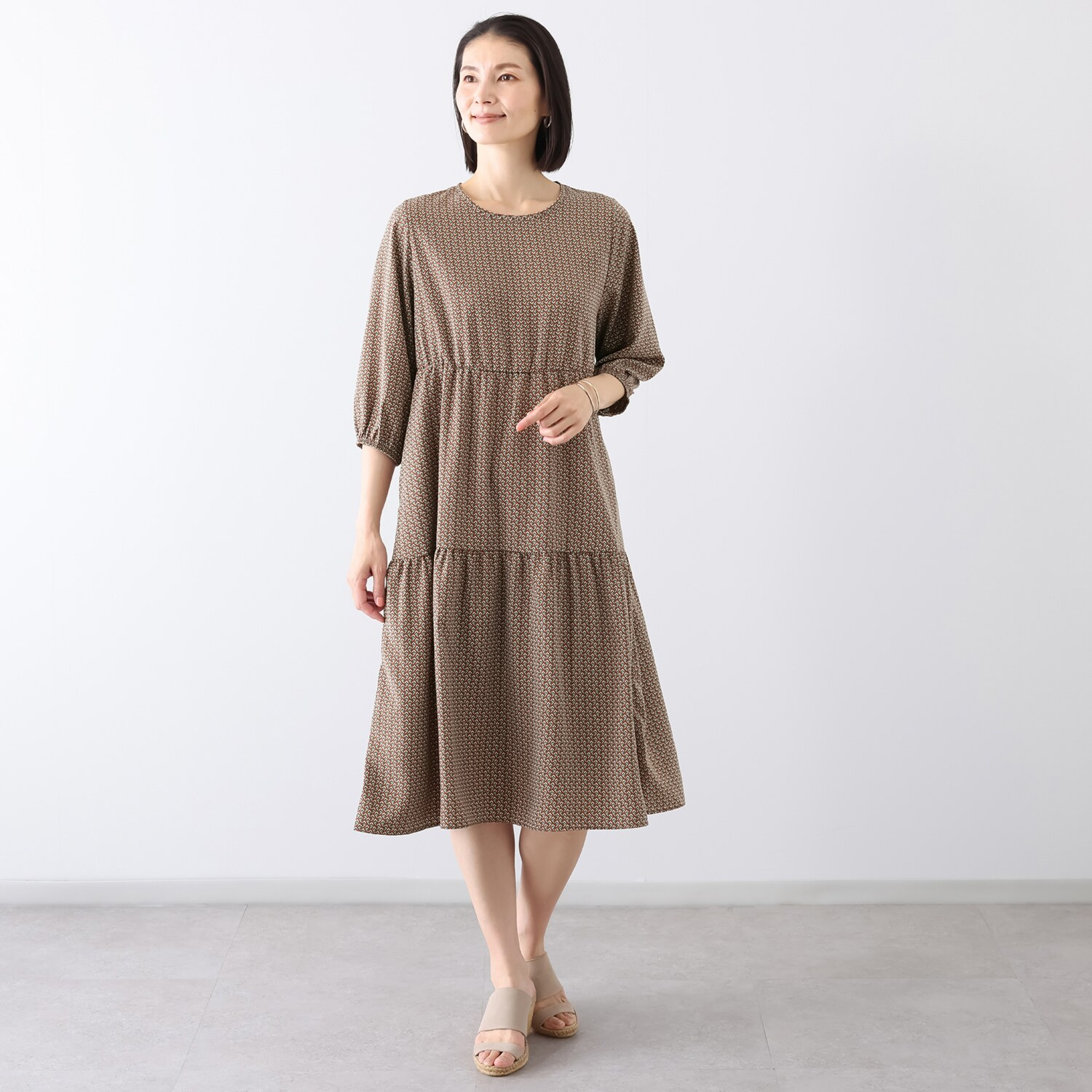 ダジュール ティアードデザイン ワンピース